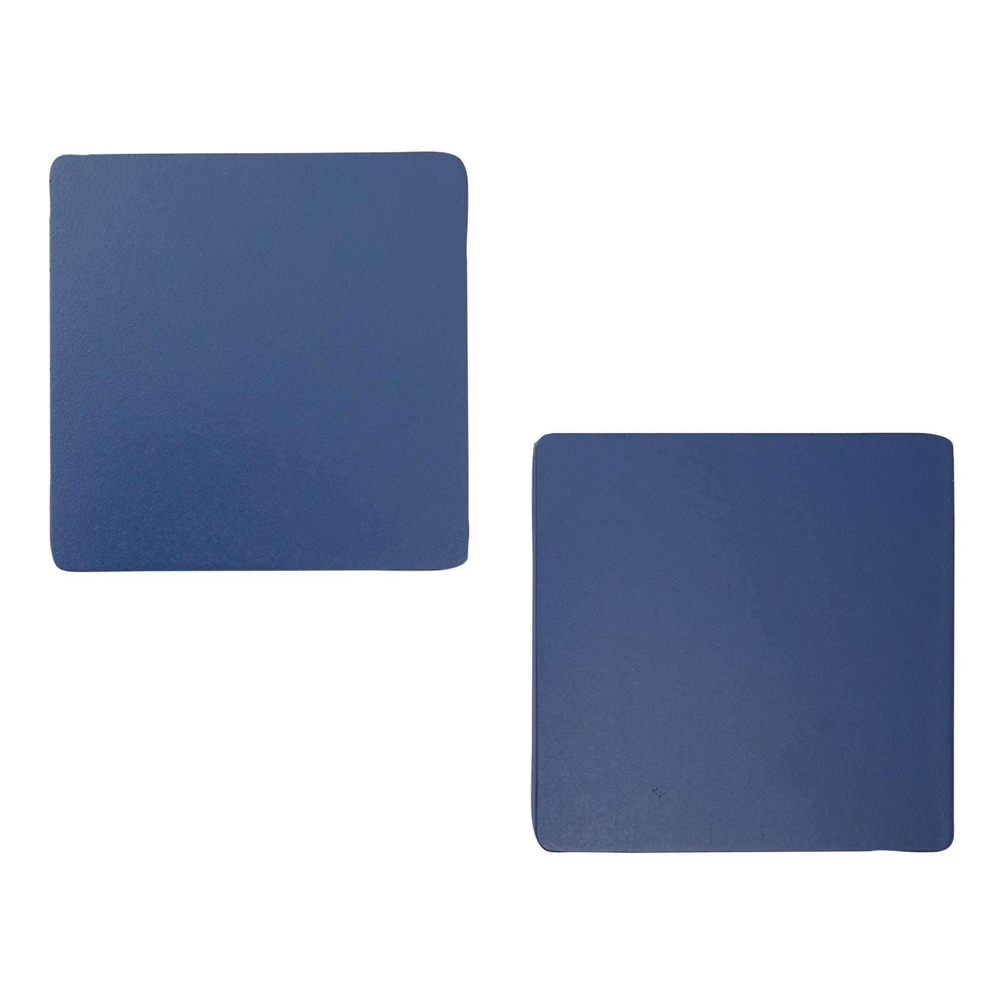 Blue Wooden Serving Tray 16 x 12 with Coasters for Coffee Table, Decorative Interchangeable Gold/ Silver Handles