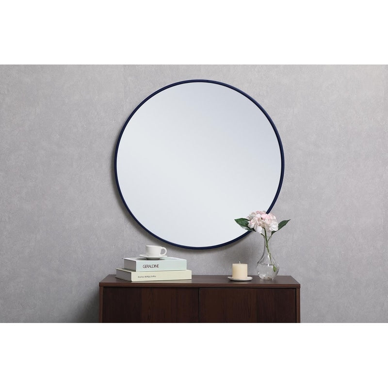 Carson Carrington Labbemala Metal Frame Round Mirror