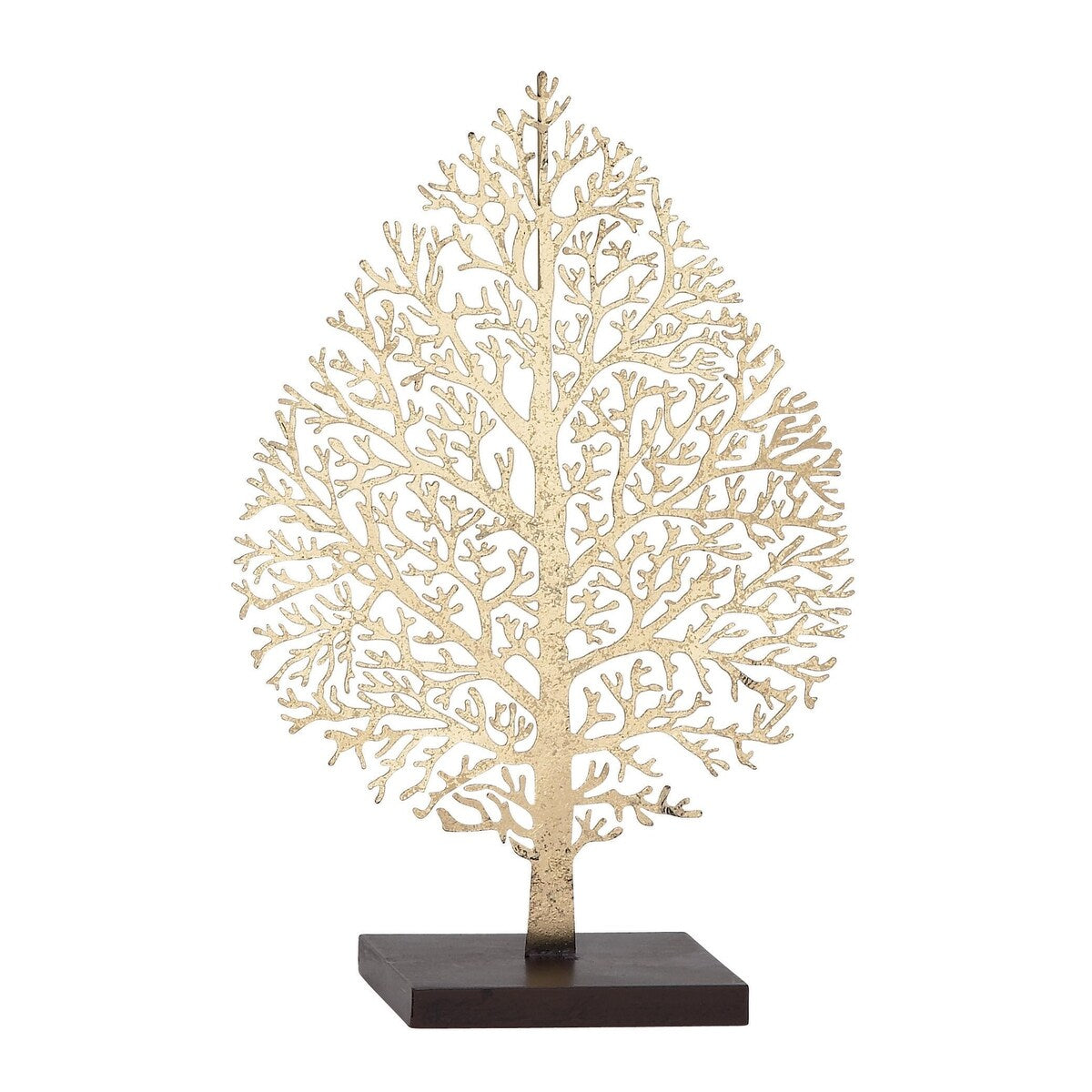 Metal Tree Decorative Sculpture - Gold - Roche River Decor