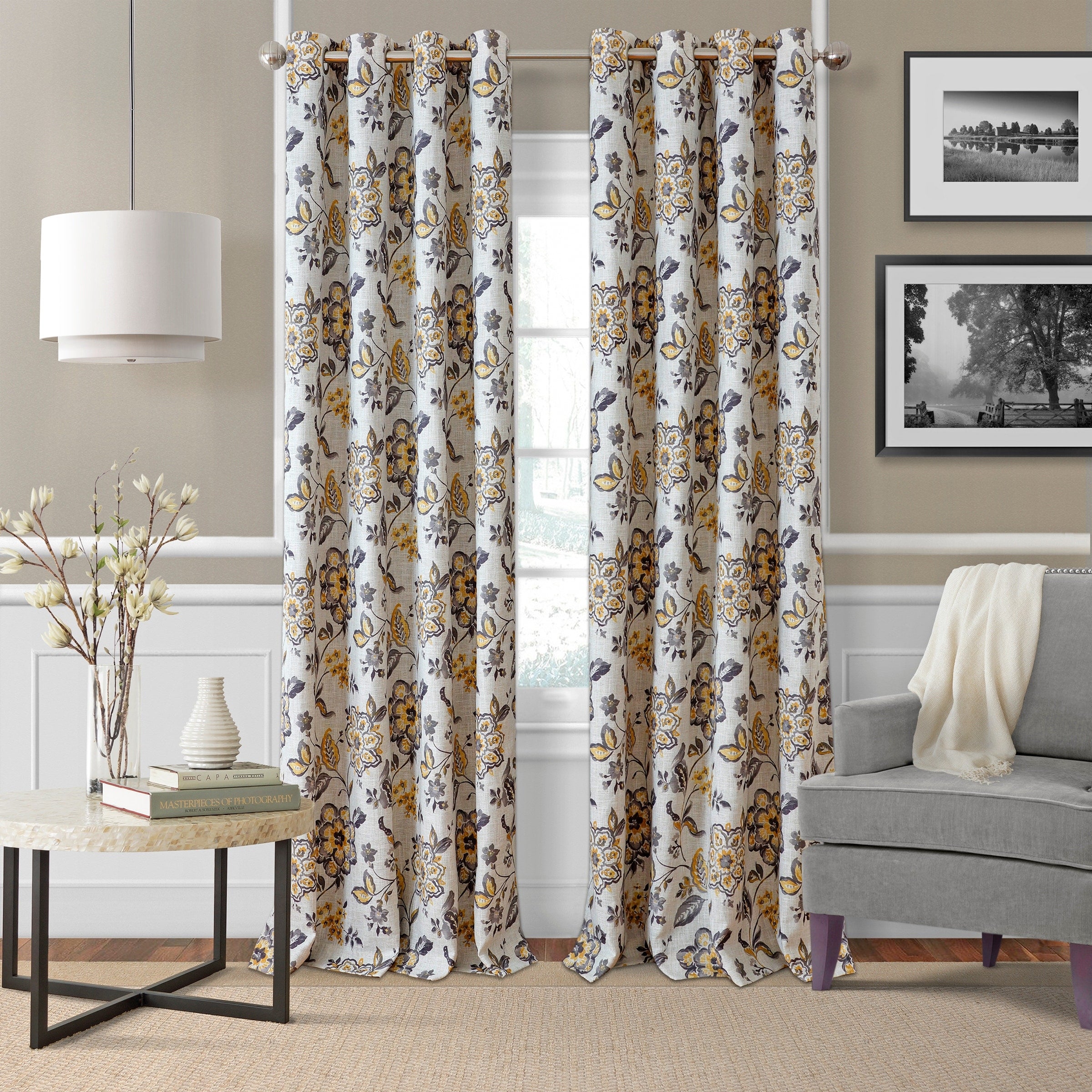 Elrene Sorrento Floral Window Curtain Panel