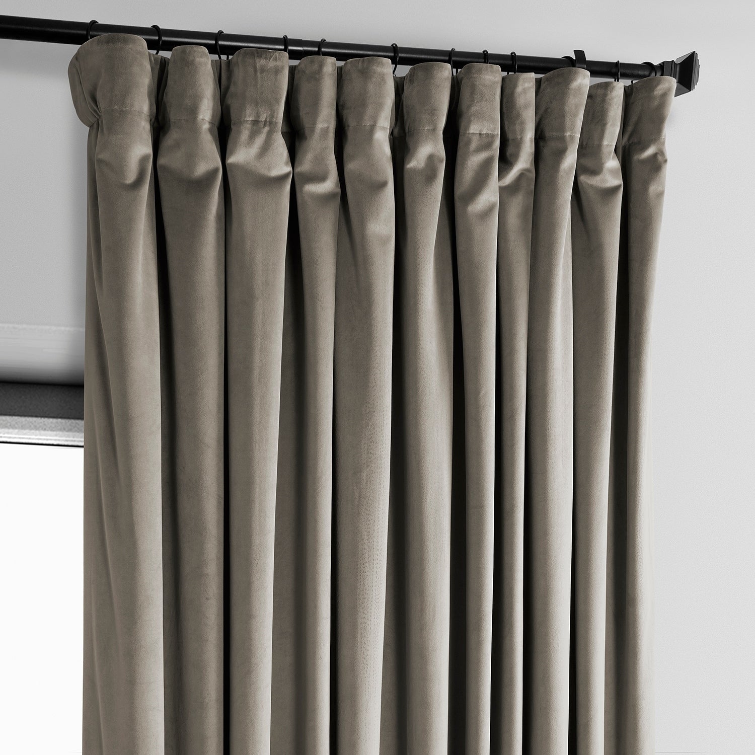 Exclusive Fabrics Extra Wide Heritage Plush Velvet Room Darkening Curtain (1 Panel)