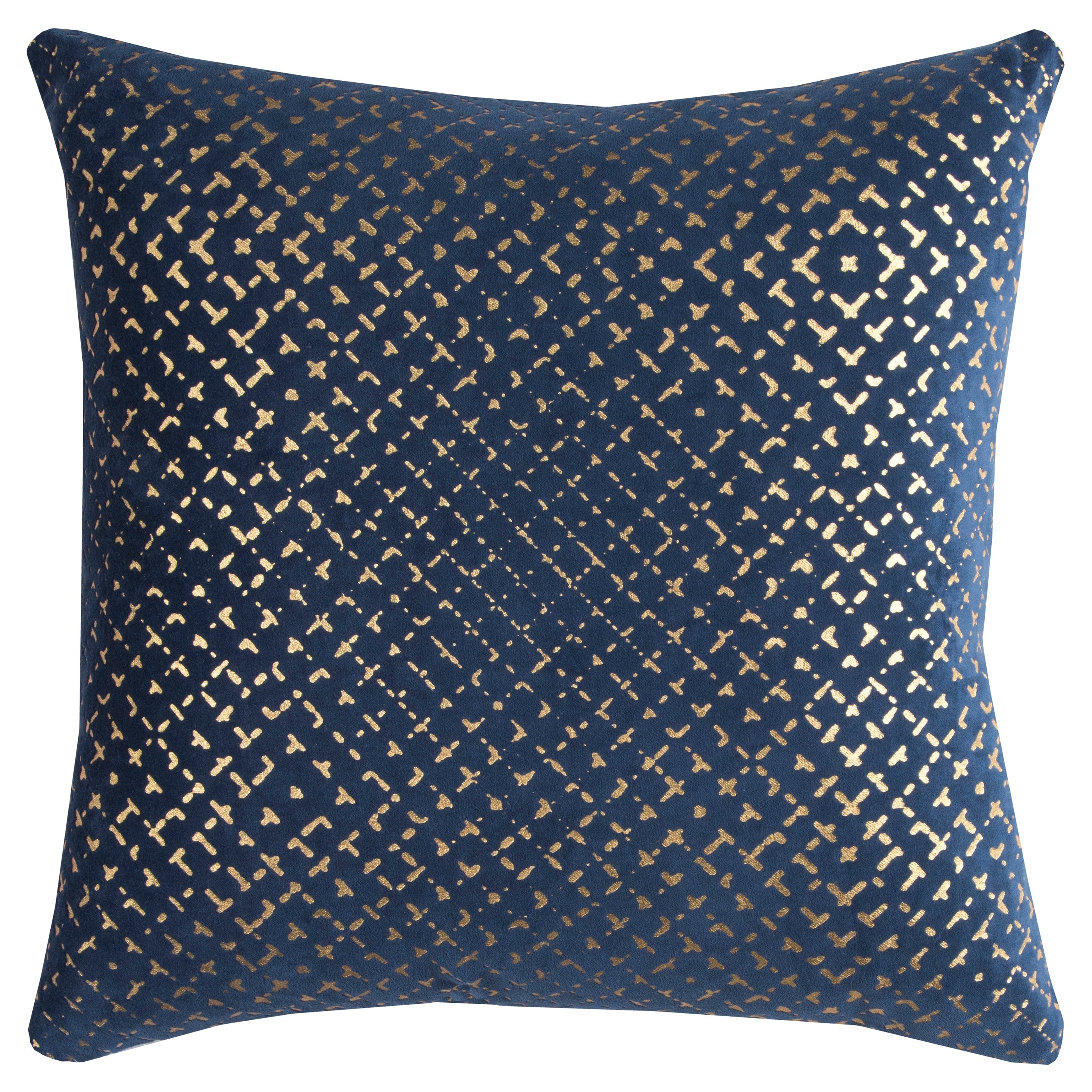 Rizzy Home Geometric Gold Foil Print Throw Pillow Cover