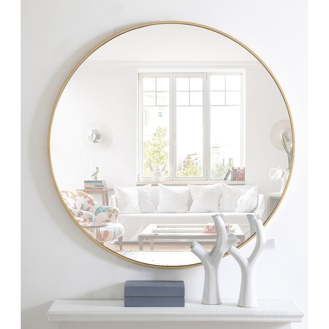 Carson Carrington Labbemala Metal Frame Round Mirror