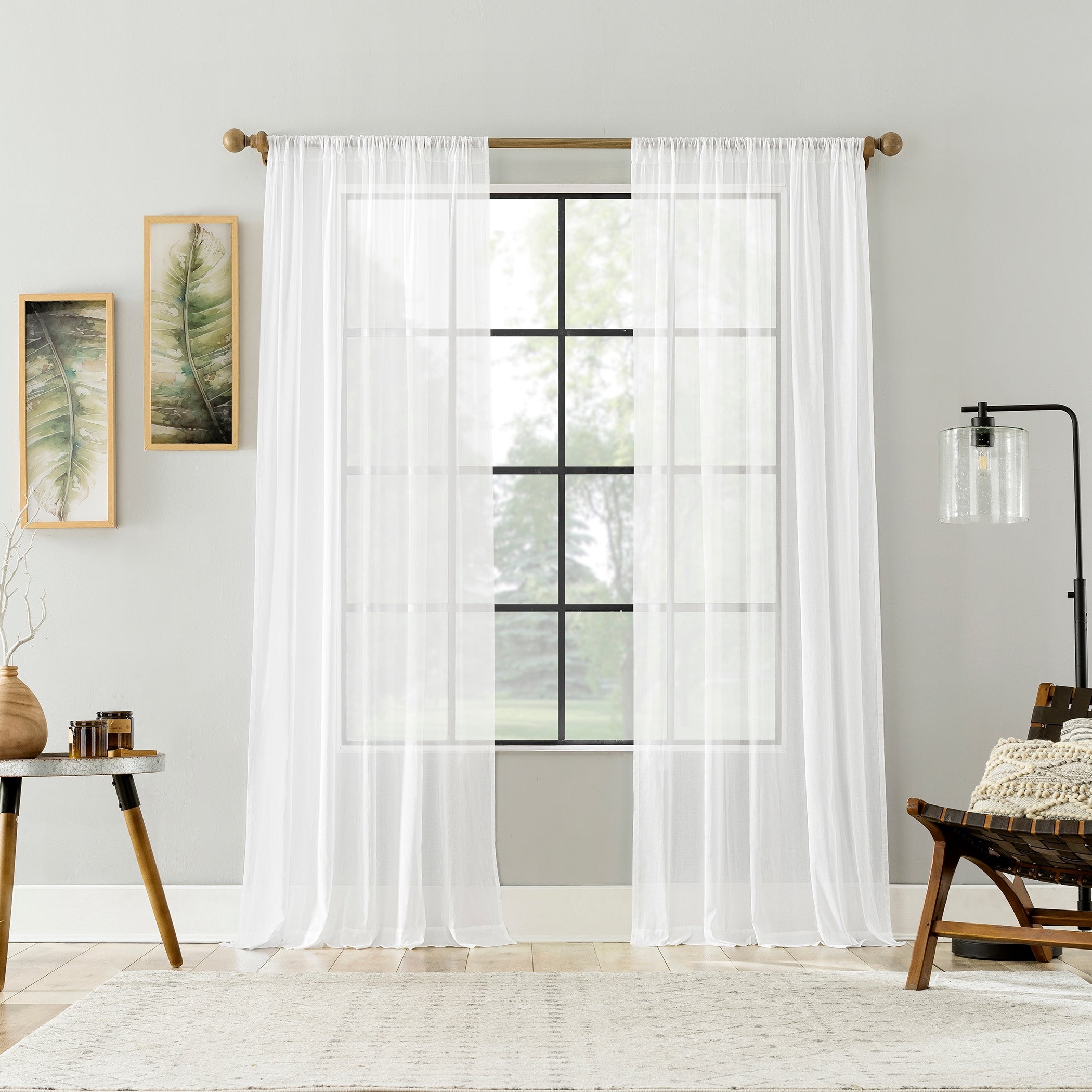 Archaeo Cotton Sheer Curtain, Single Panel