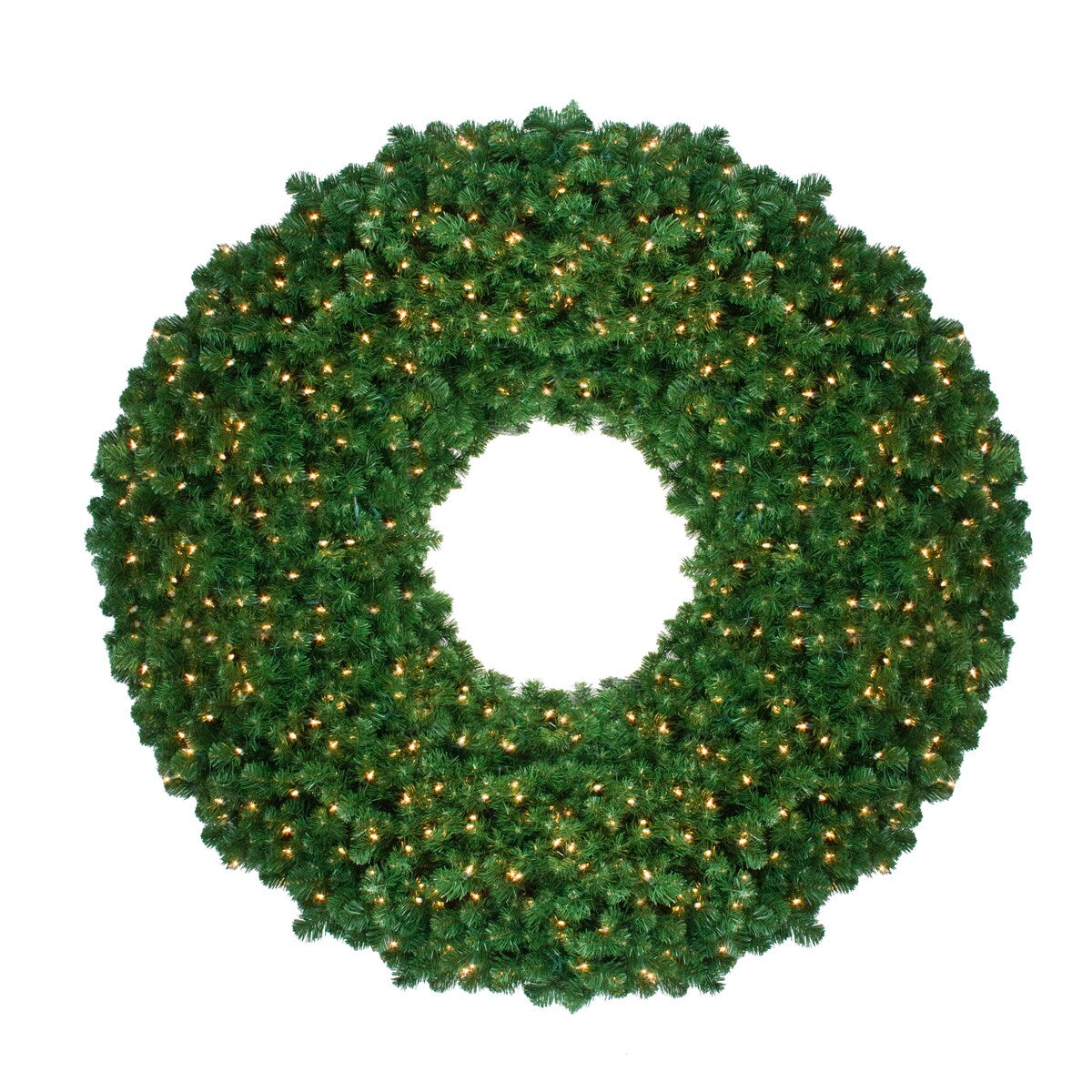 Pre-Lit Olympia Pine Artificial Commercial Christmas Wreath - Clear Lights - 4'