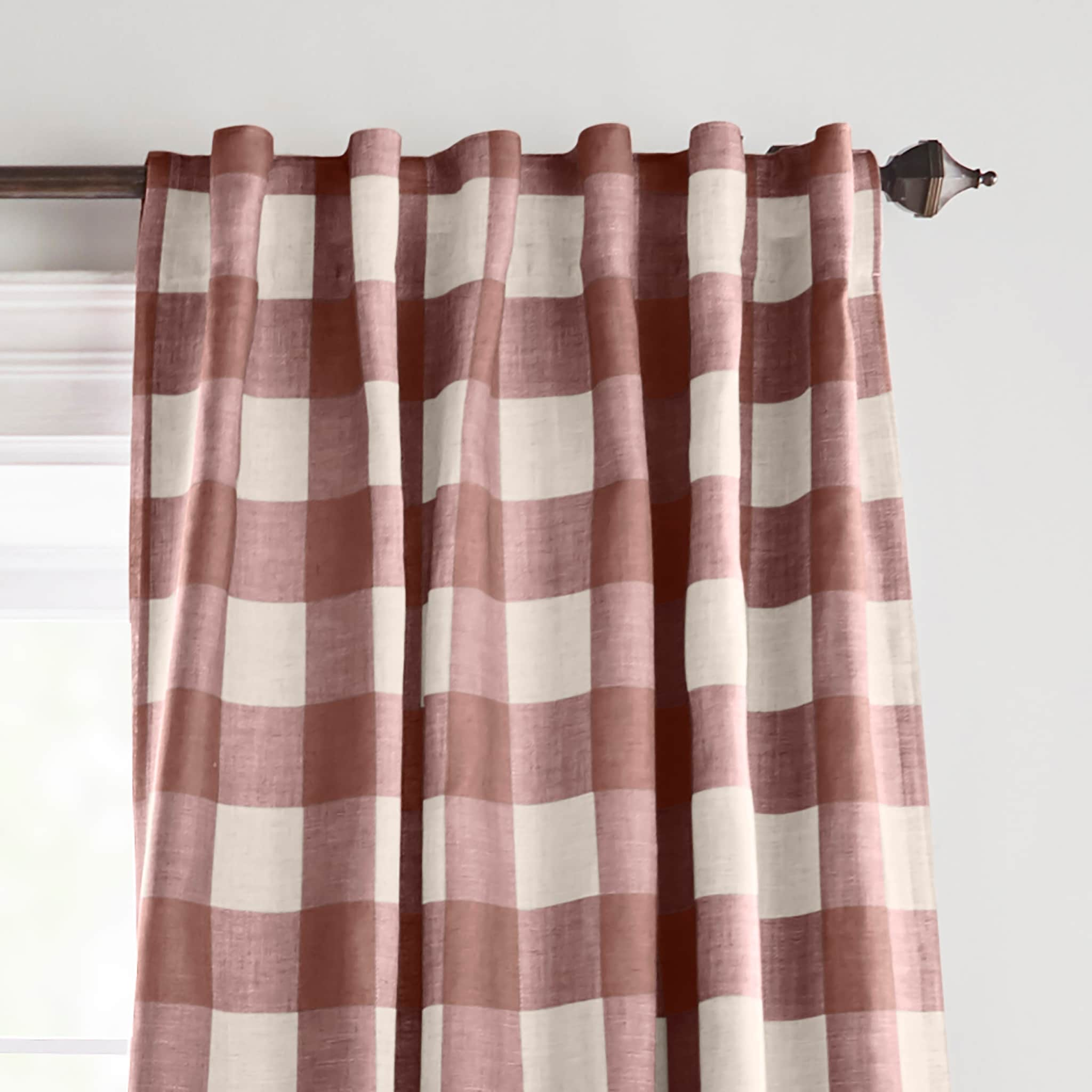 The Gray Barn Holly Buffalo Check Blackout Window Single Curtain Panel