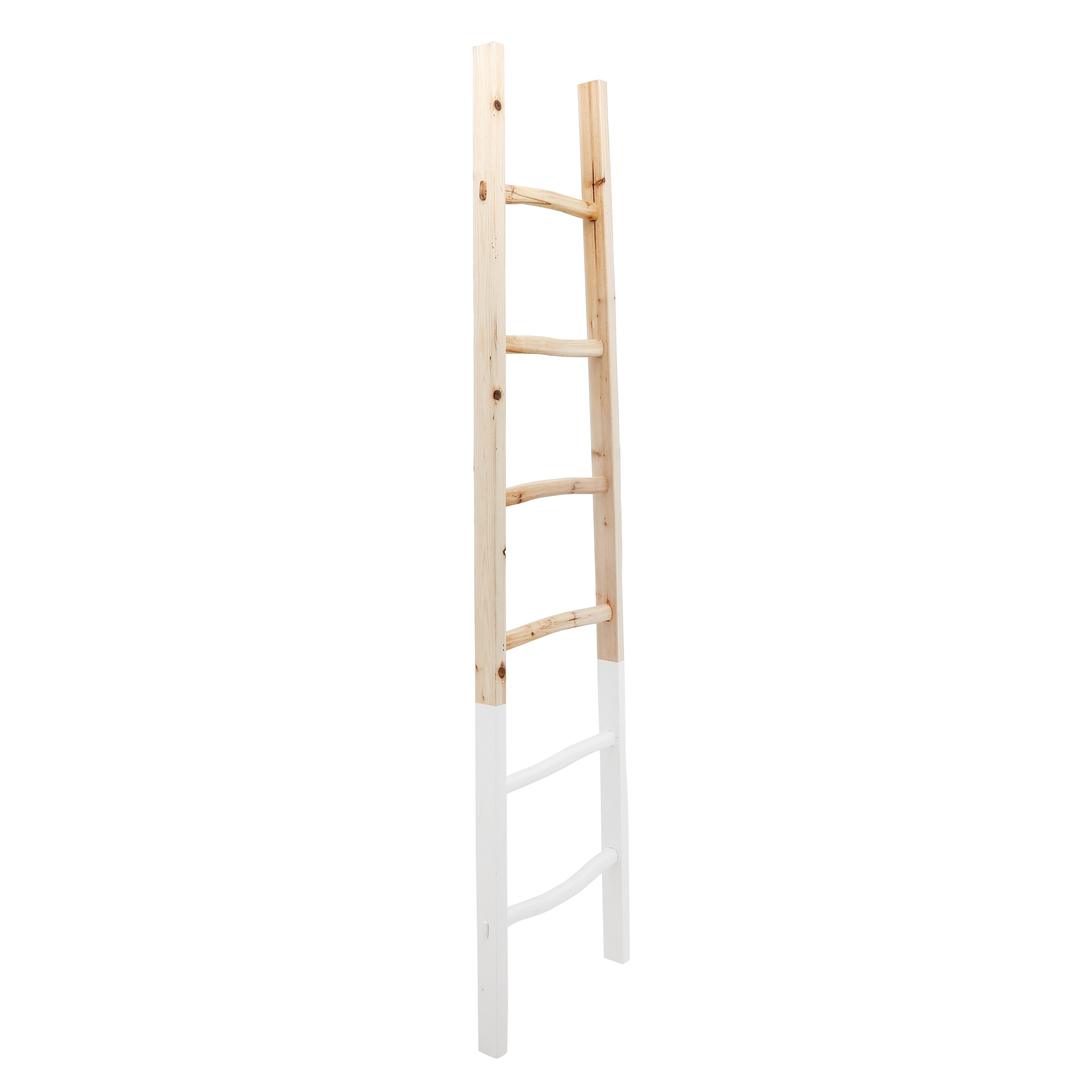 Sagebrook Home Rustic 6ft Tall Blanket Ladder, Decorative Freestanding Ladder For Storage - 19 x 2 x 76