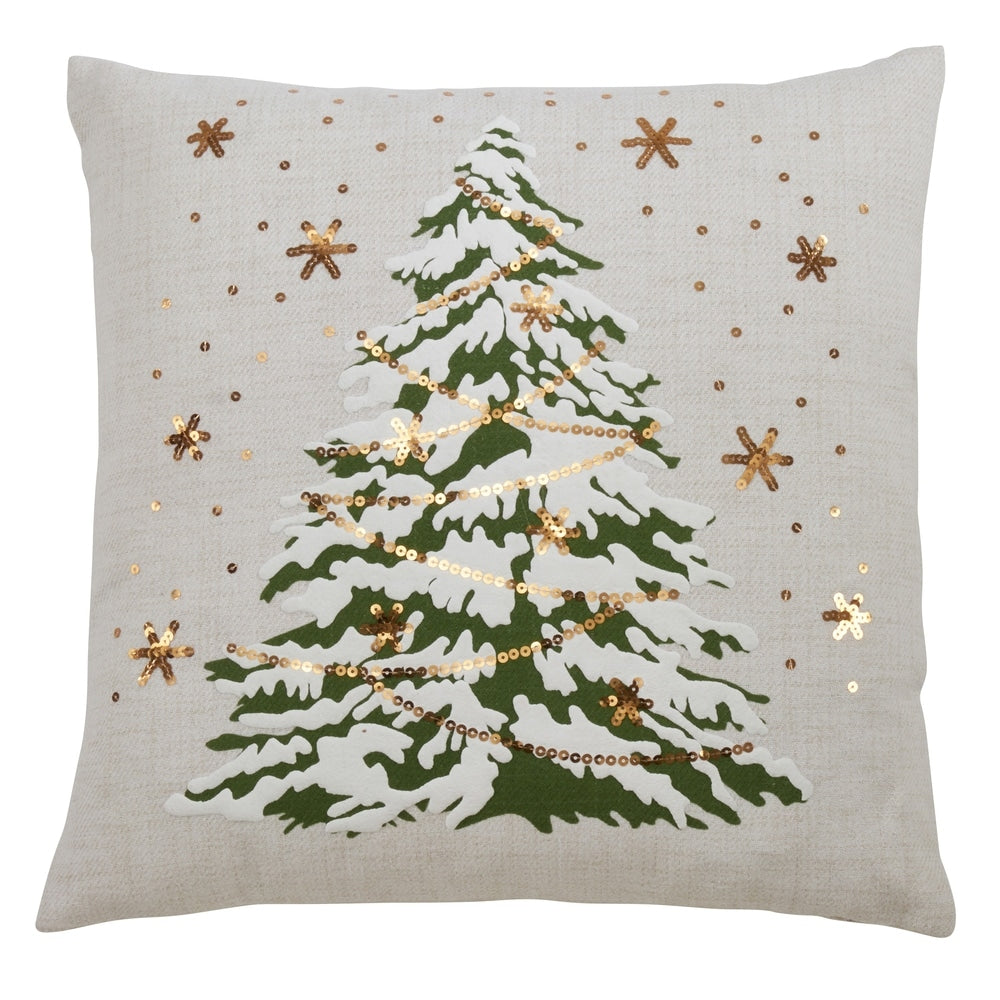 Christmas Tree Throw Pillow With LED Lights