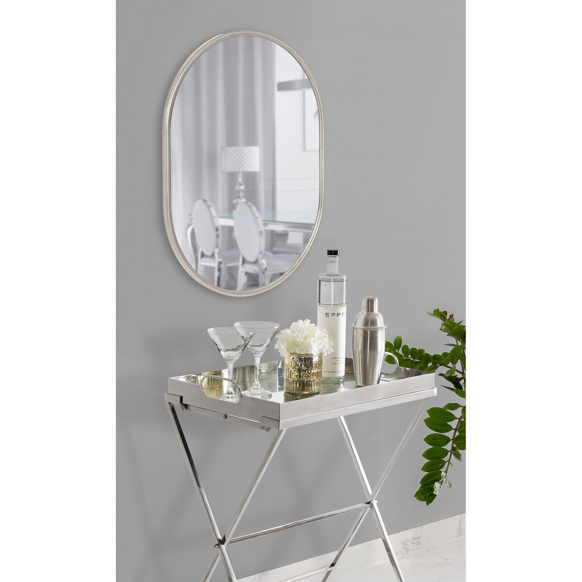 Kate and Laurel Caskill Capsule Framed Wall Mirror