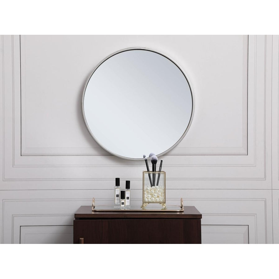 Carson Carrington Labbemala Metal Frame Round Mirror