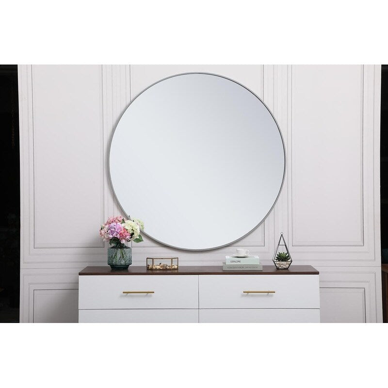 Carson Carrington Labbemala Metal Frame Round Mirror