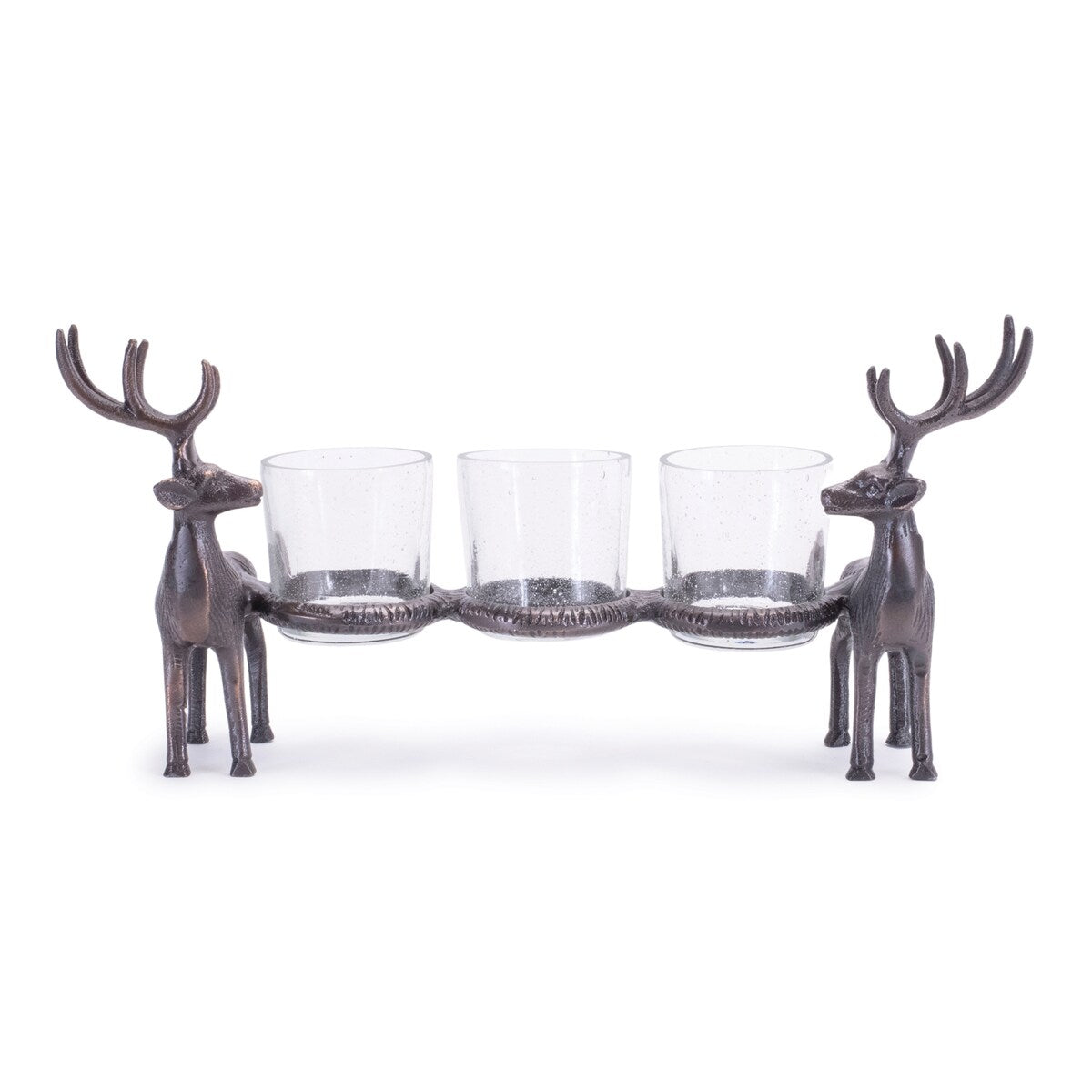 Bronze Metal Deer Votive Holder 12L