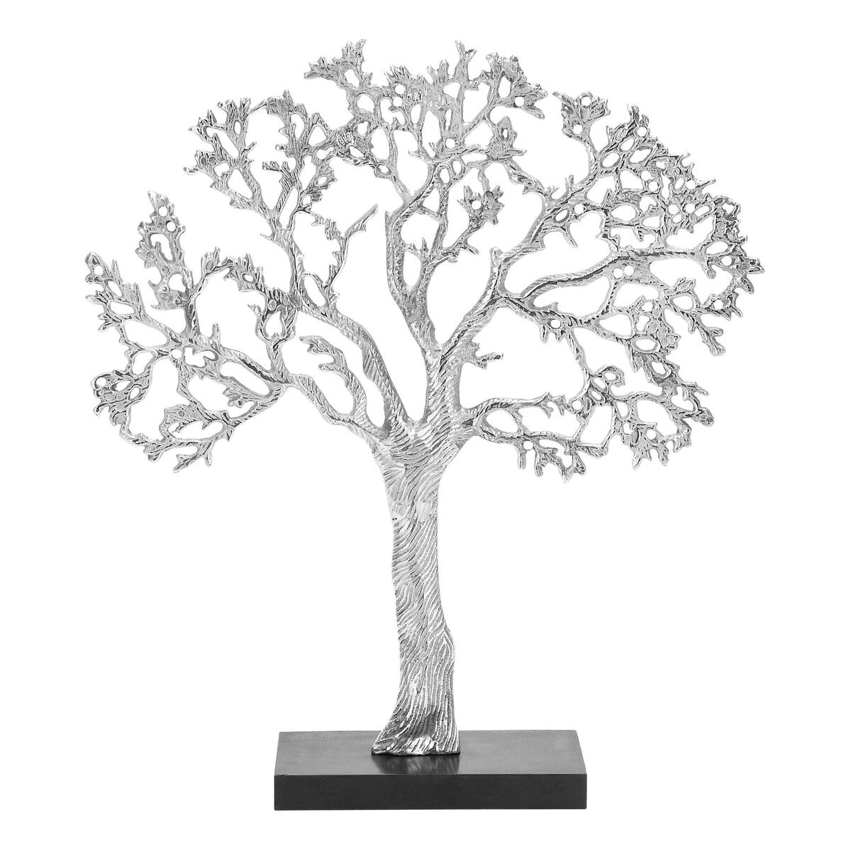 Aluminum Metal Tree Decorative Sculpture - Silver - Roche River Decor