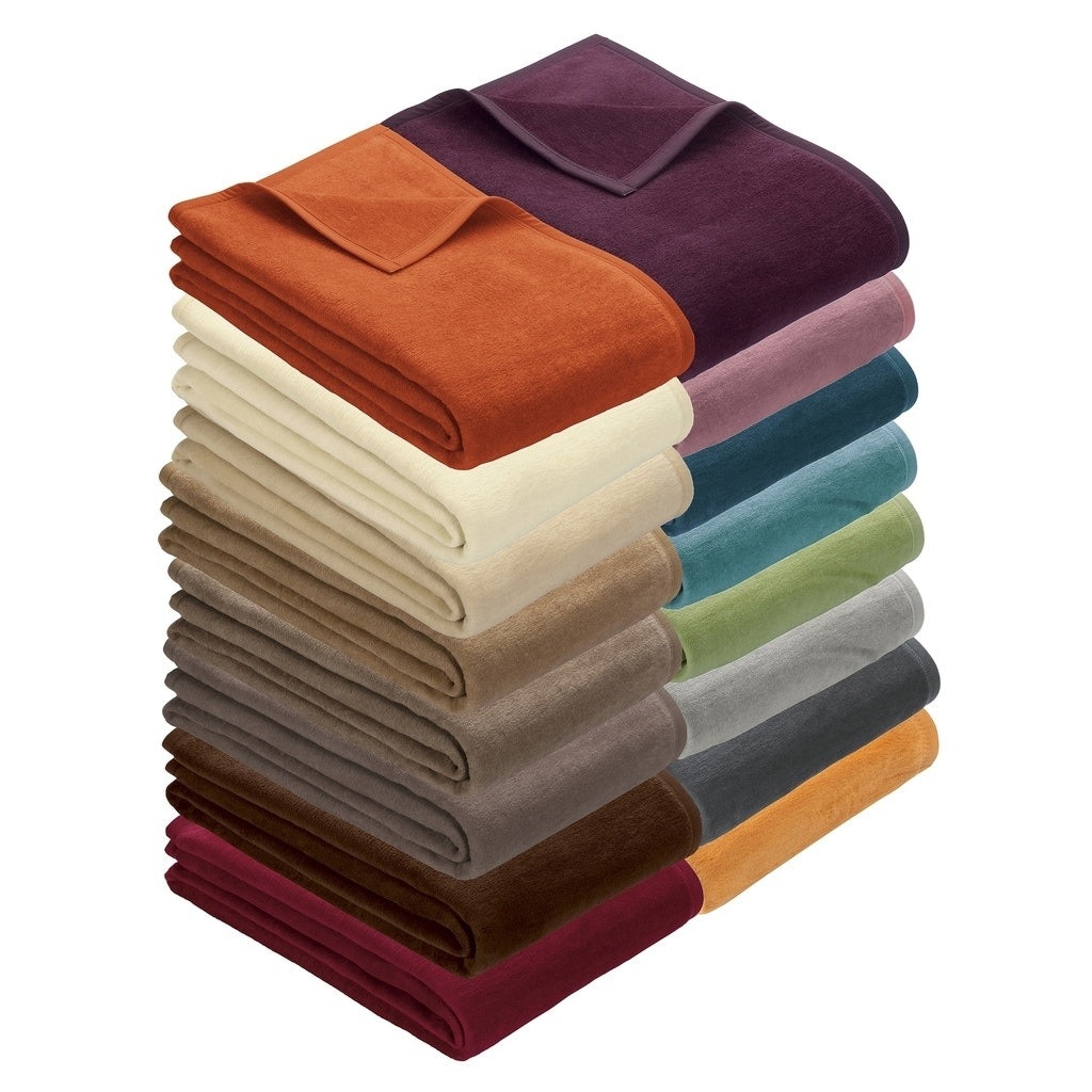 IBENA Solid Plush Throw in 16 Colors