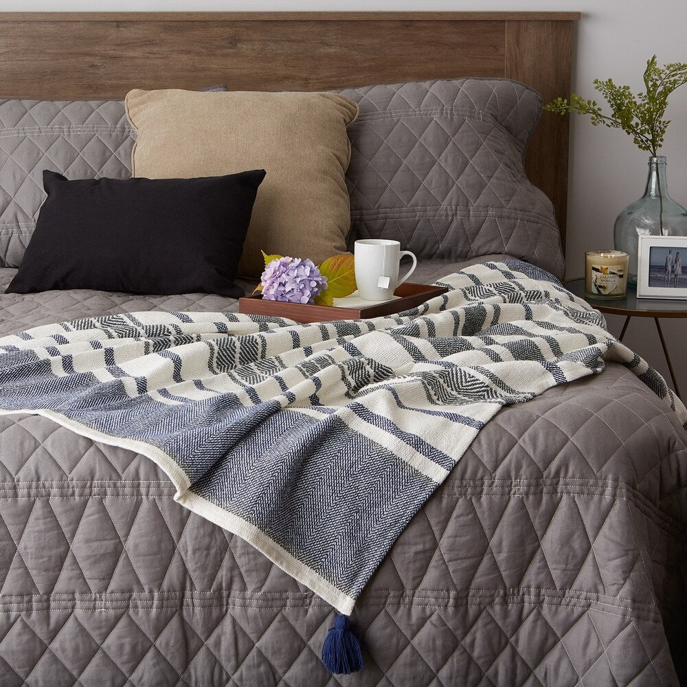 Porch & Den Crestridge Woven Cotton Throw