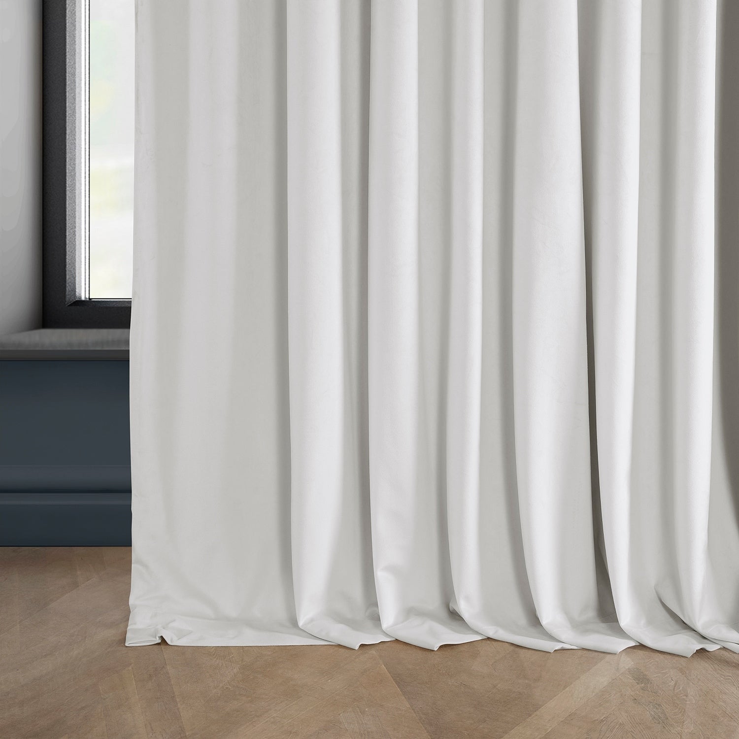 Exclusive Fabrics Extra Wide Heritage Plush Velvet Room Darkening Curtain (1 Panel)