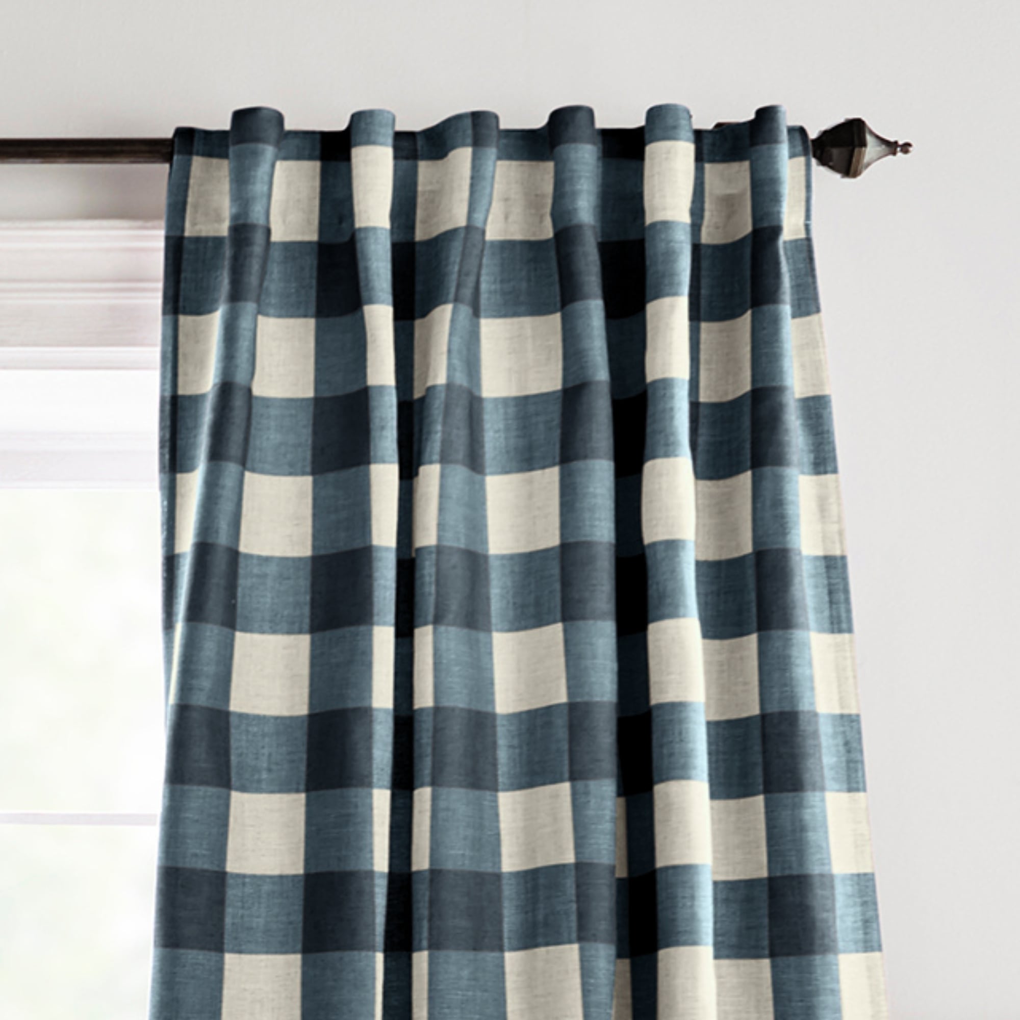 The Gray Barn Holly Buffalo Check Blackout Window Single Curtain Panel