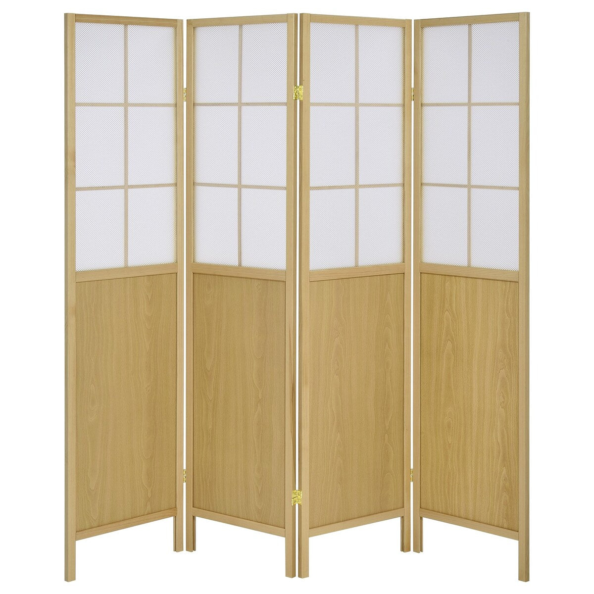 Edwards 4-Panel Room Divider Folding Shoji Screen Natural