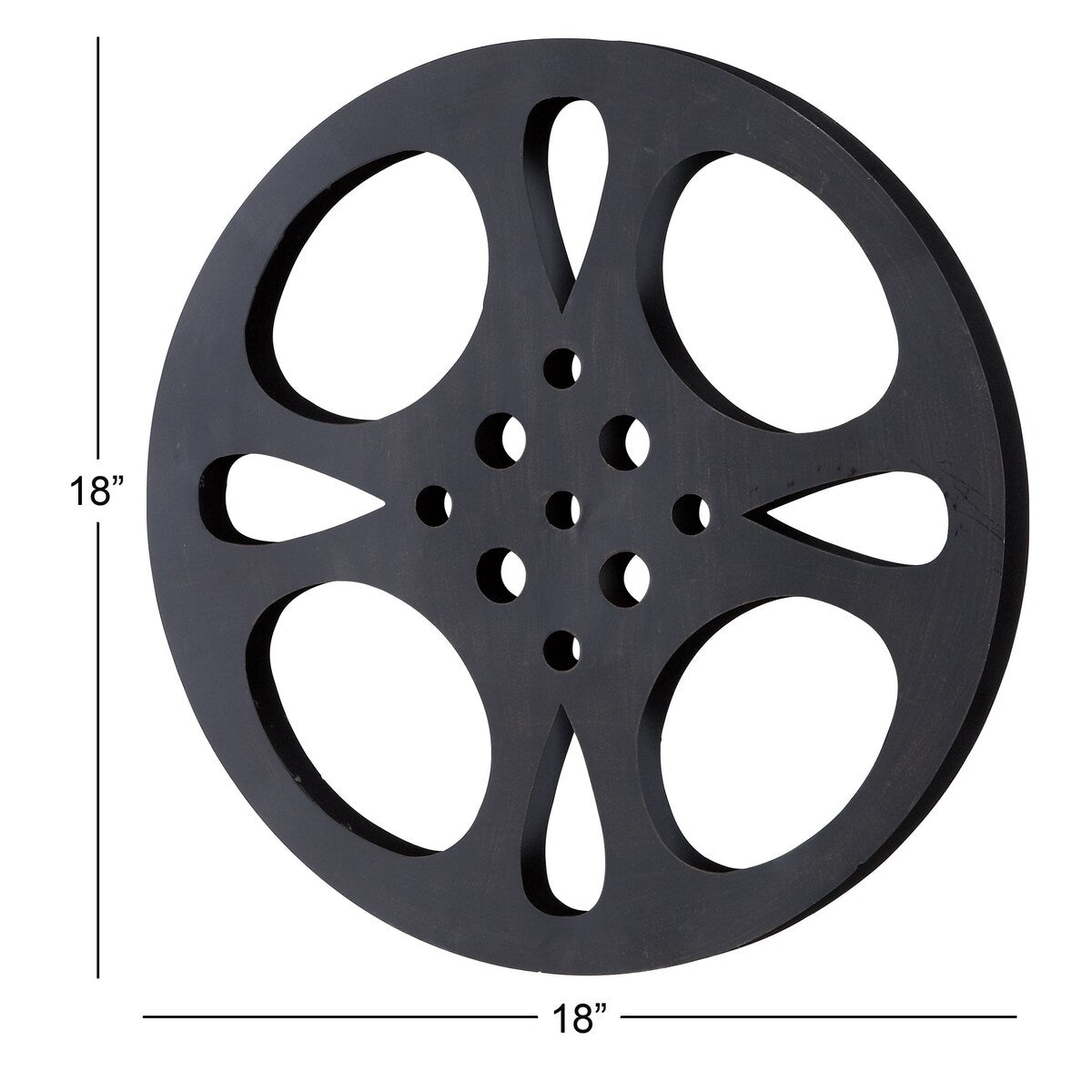 Metal Film Reel Home Wall Decor - Black - Roche River Decor