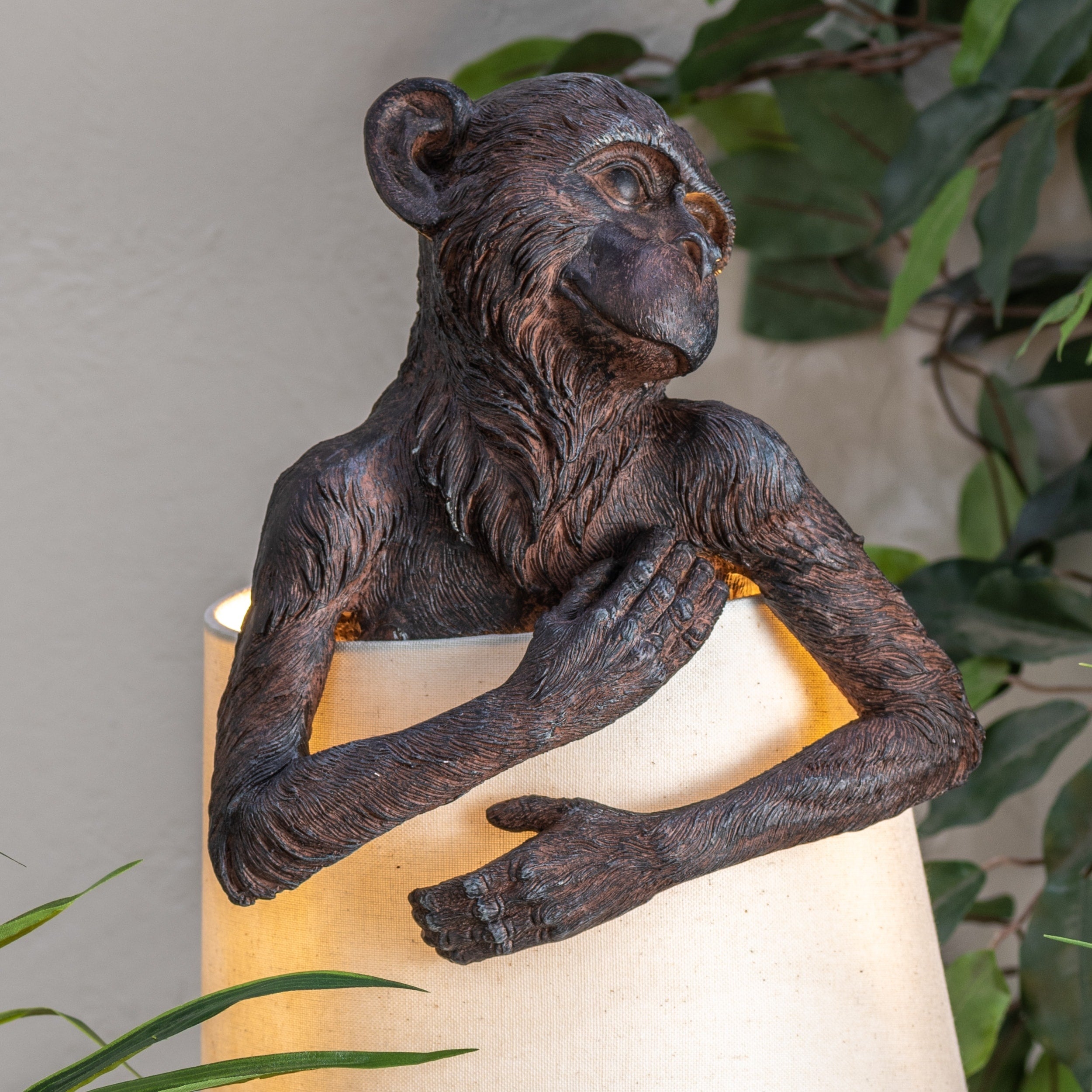 Trento 22 Oil Rubbed Bronze Monkey Table Lamp - 21.5H x 9Rnd