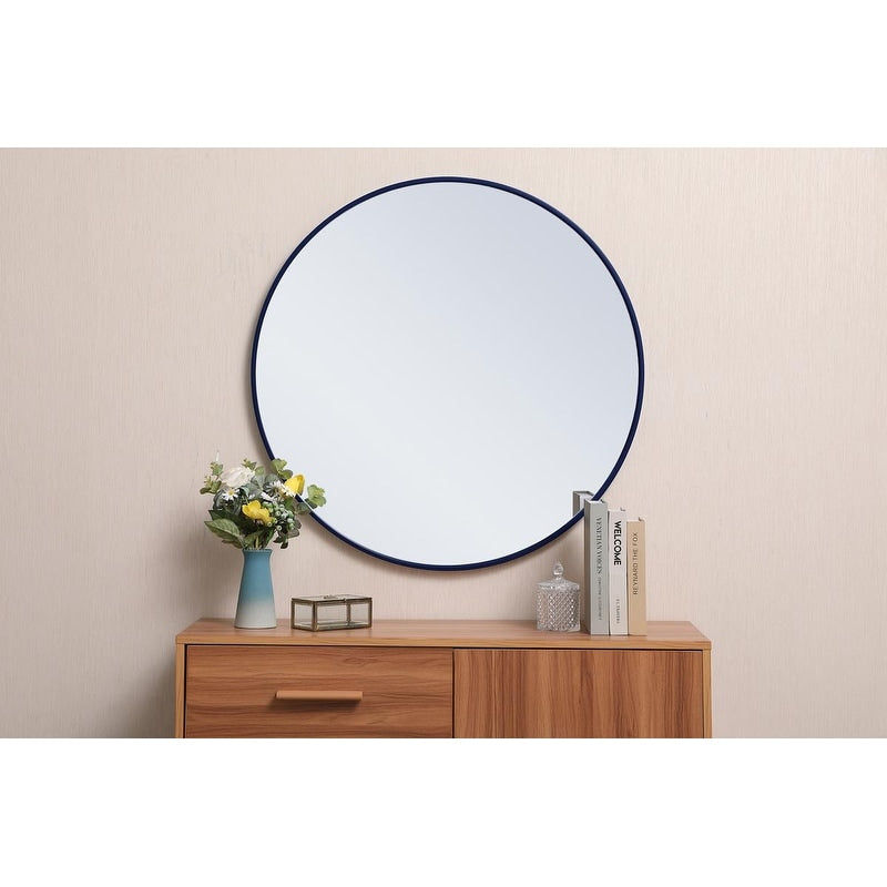 Carson Carrington Labbemala Metal Frame Round Mirror