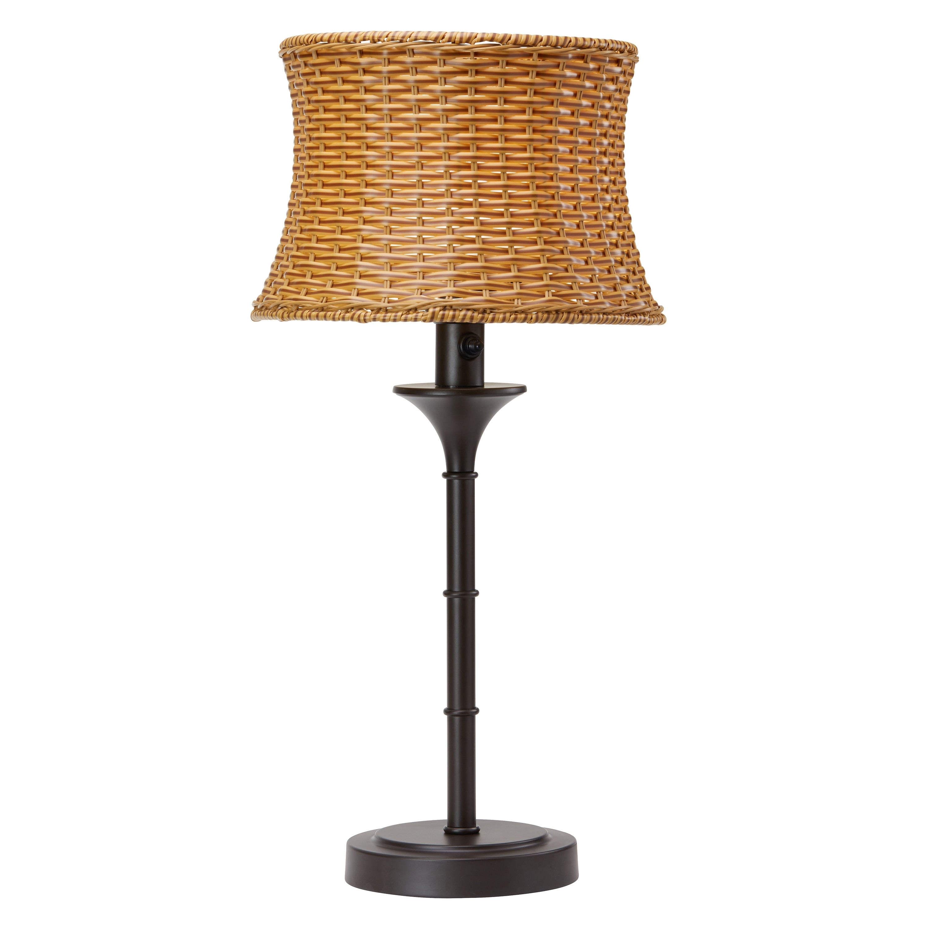 Pocologan Tan 25.25-inch Outdoor Table Lamp by Havenside Home - 12.5L x 12.5W x 25.25H