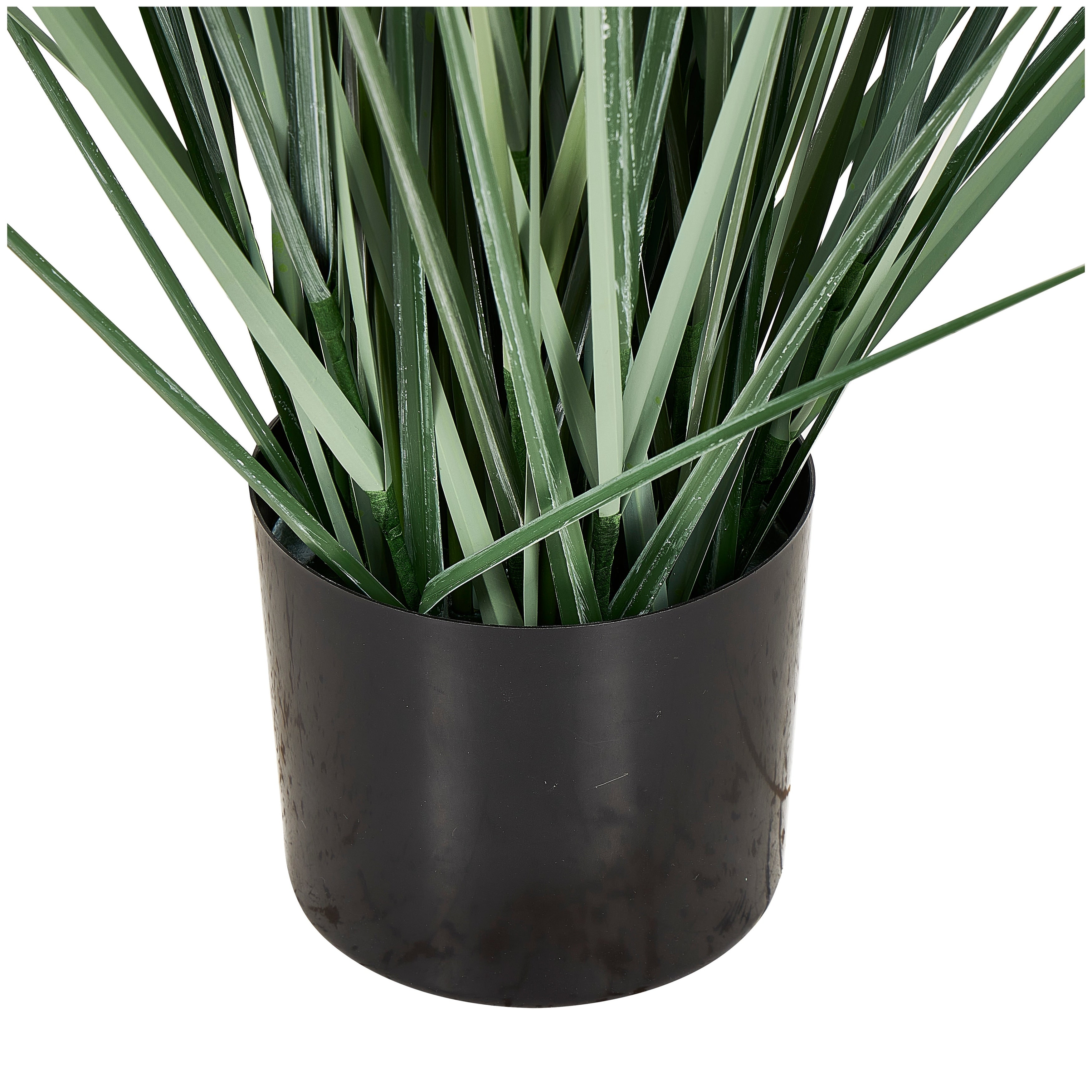 Green Faux Foliage Tall Onion Grass Artificial Plant with Black Plastic Pot