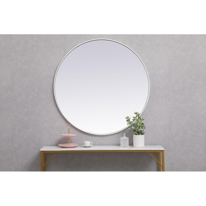 Carson Carrington Labbemala Metal Frame Round Mirror