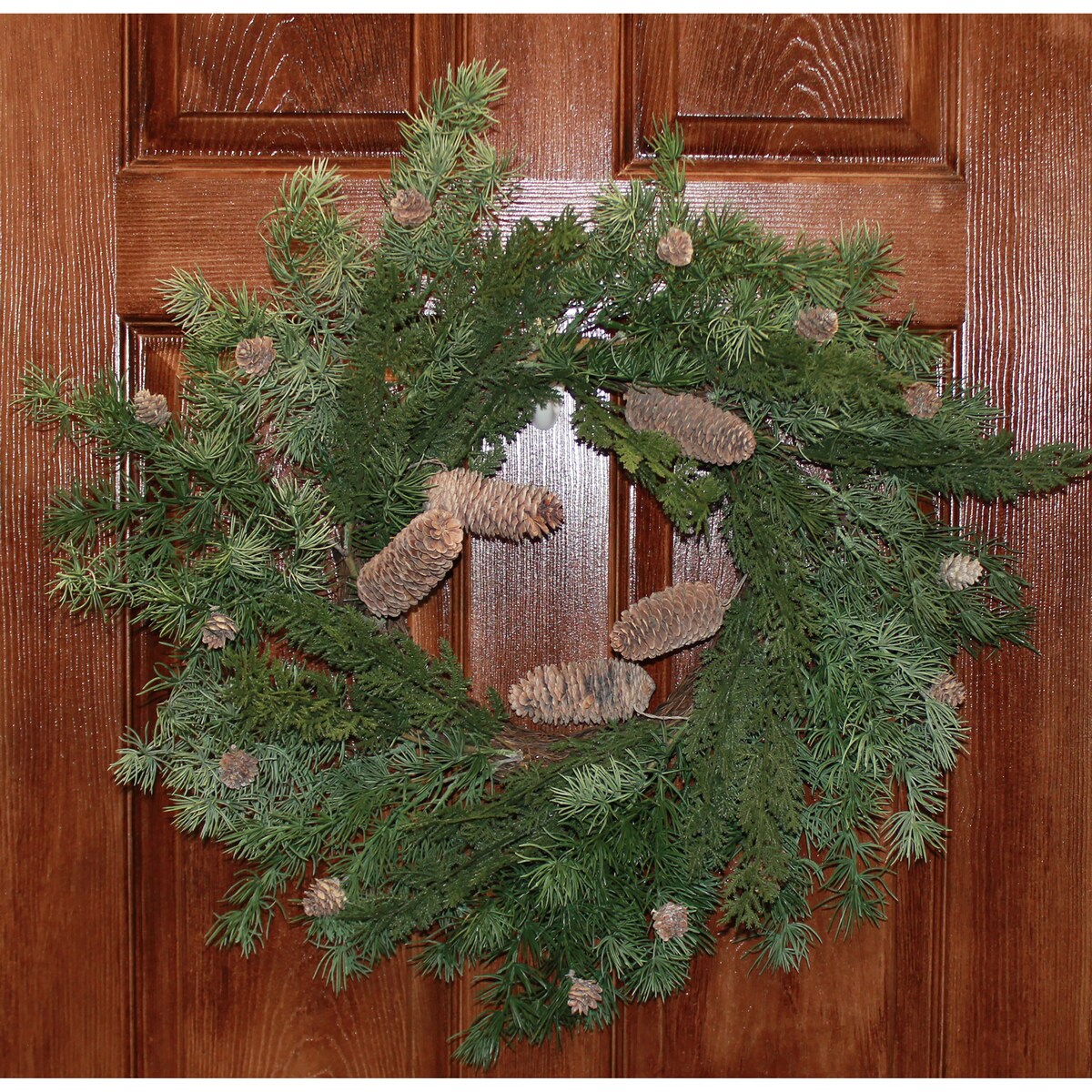 24 Artificial Christmas Pine, Hemlock and Pinecone Wreath - 24