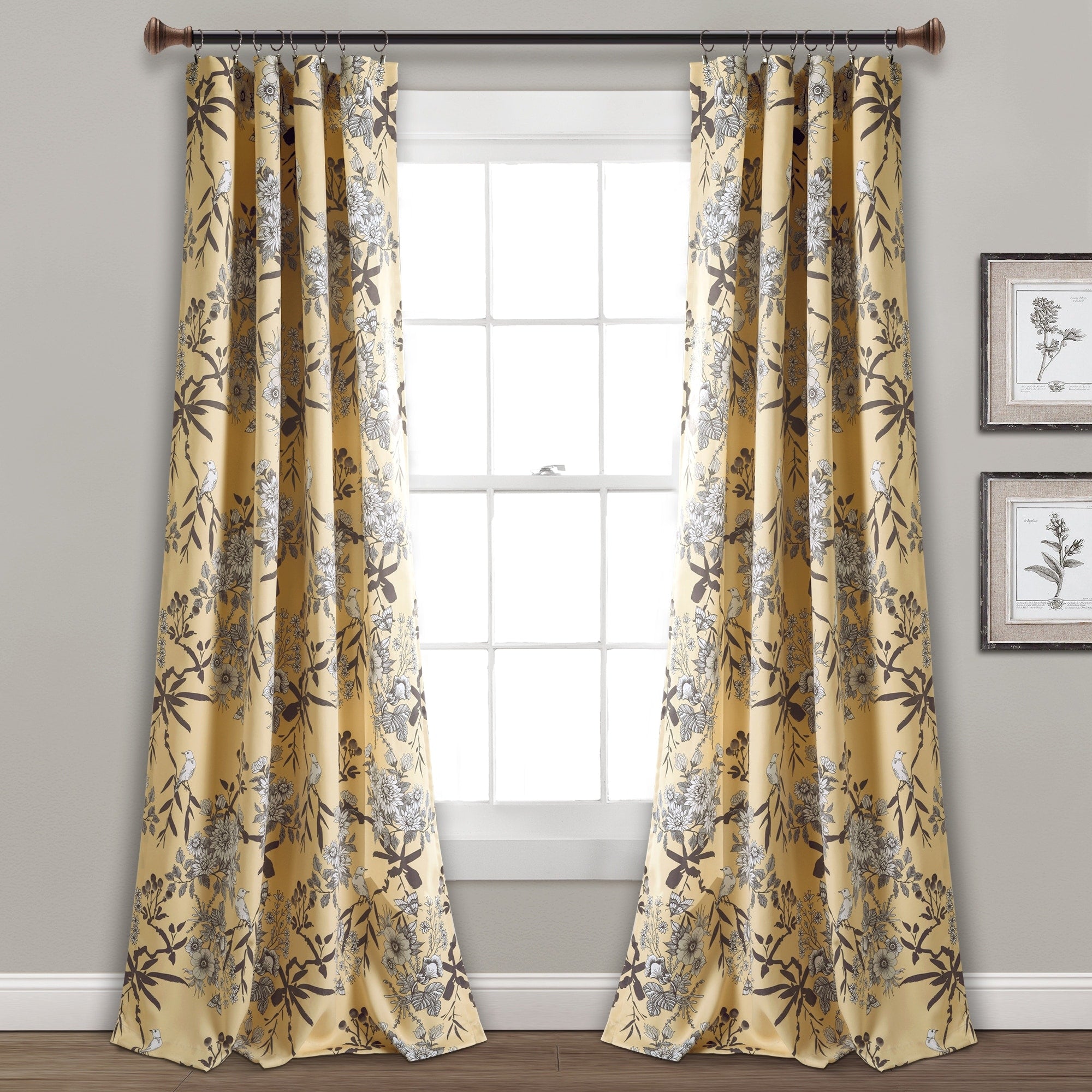 The Gray Barn Dogwood Floral Curtain Panel Pair