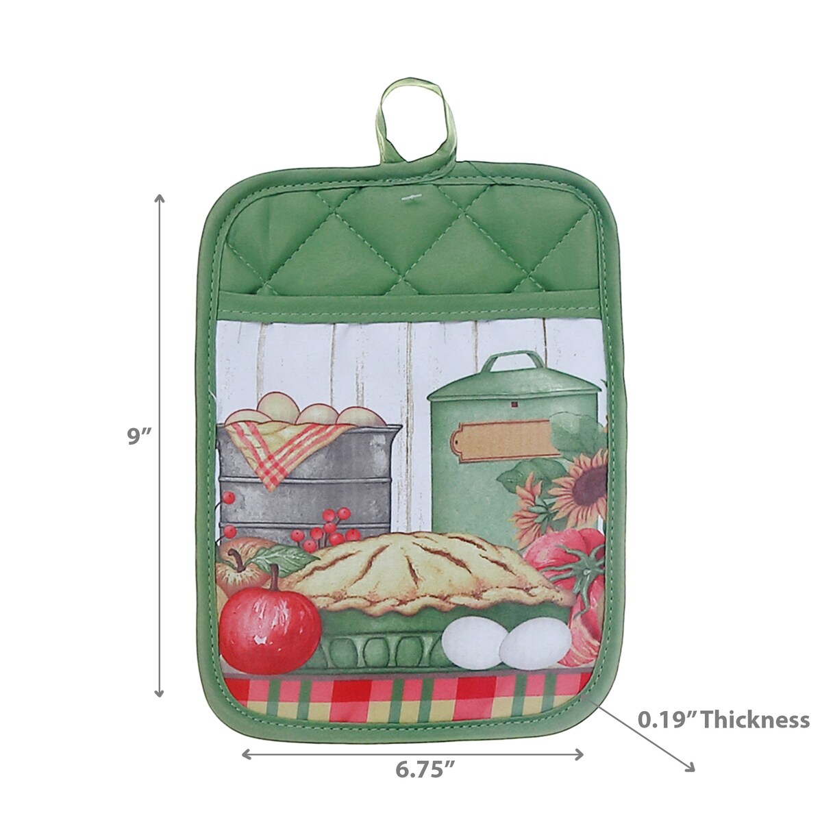 Pot Holder With Pocket Pie - Set of 6