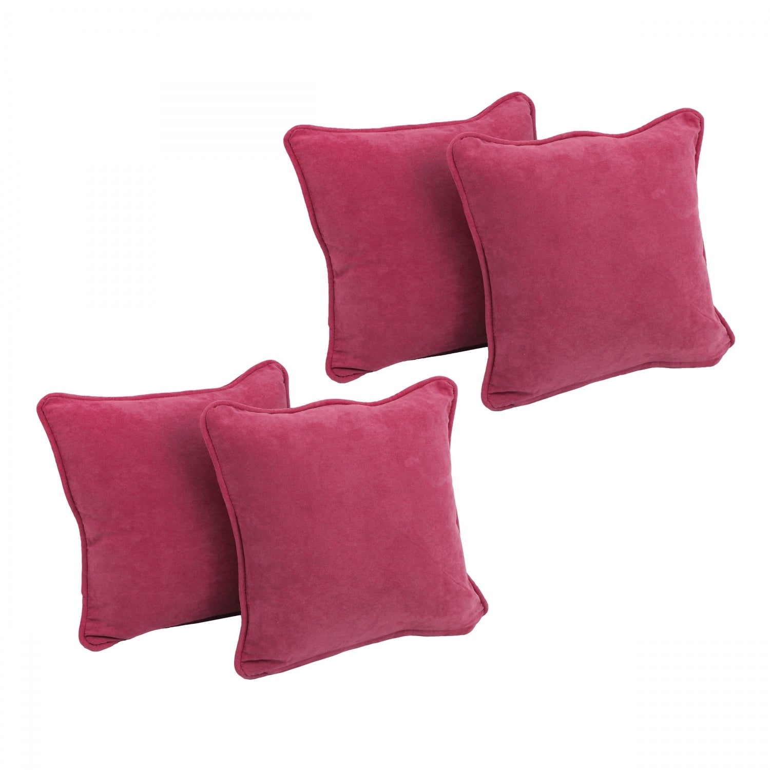 Blazing Needles 18-Inch Microsuede Throw Pillows (Set of 4)