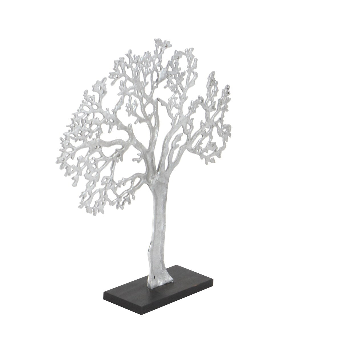 Aluminum Metal Tree Decorative Sculpture - Silver - Roche River Decor