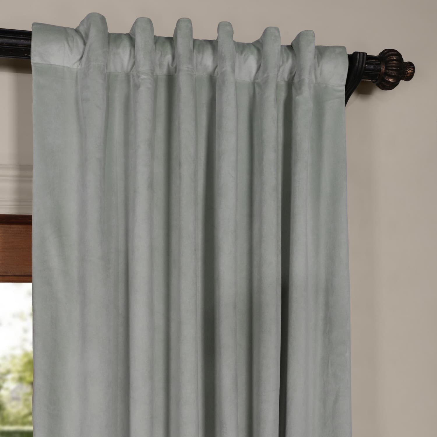 Exclusive Fabrics Signature Velvet Blackout Curtains (1 Panel) - Luxurious Single Drapery for Enhanced Light Blockage