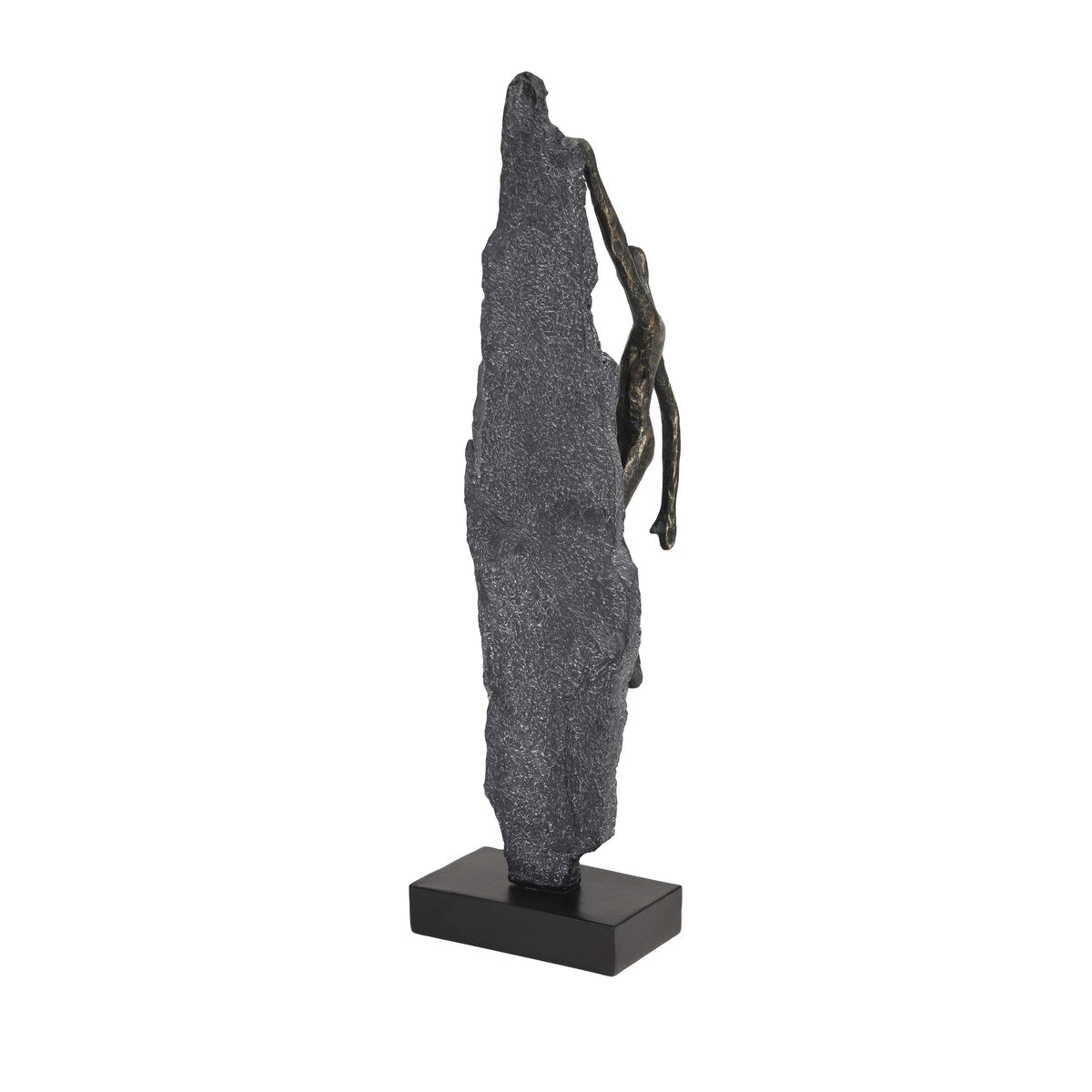 Polystone People Climbing Decorative Sculpture - Bronze - Roche River Decor