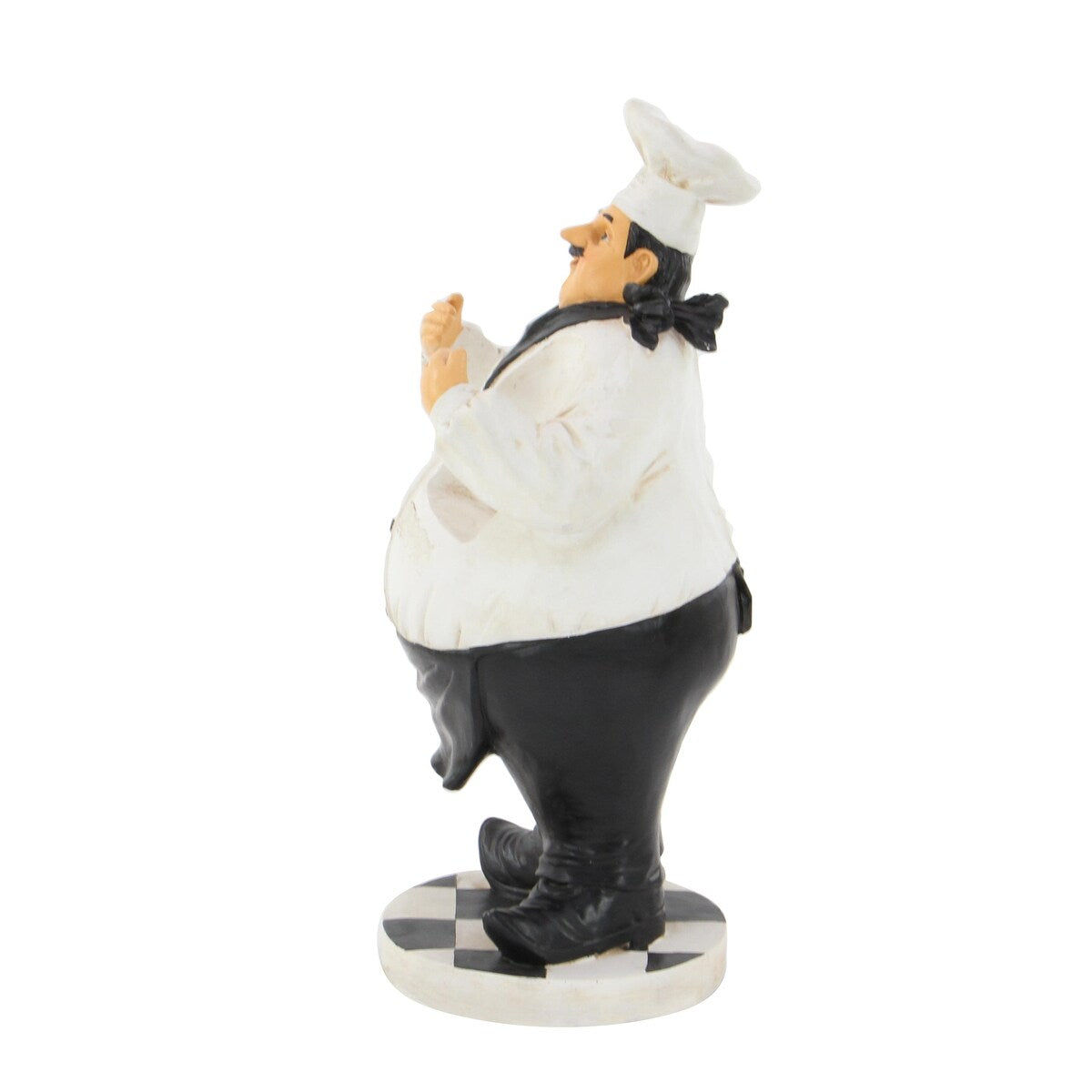 Polystone Chef Decorative Sculpture with 2 Wine Holder Slots - White - Roche River Decor