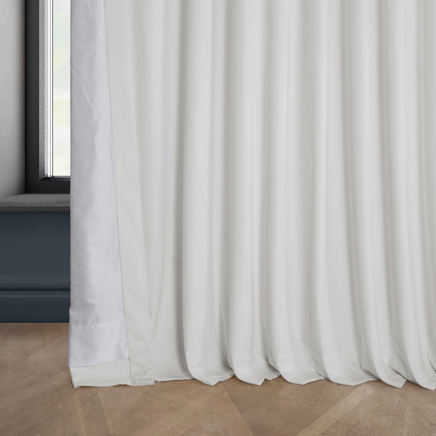 Exclusive Fabrics Extra Wide Heritage Plush Velvet Room Darkening Curtain (1 Panel)