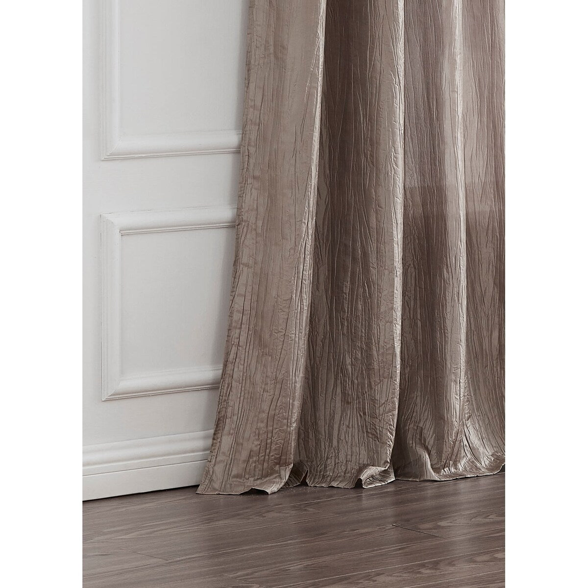 Dainty Home Verona Crushed Silk Light Filtering Grommet Single Panel Extra Wide Curtains