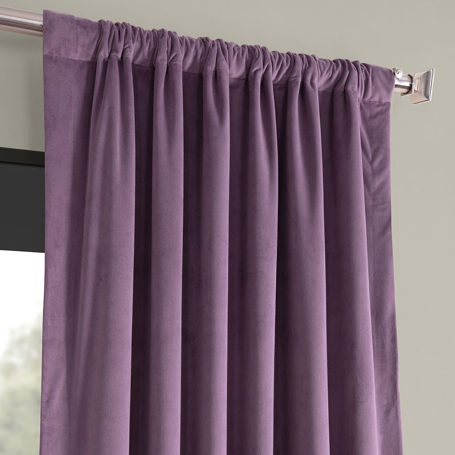 Exclusive Fabrics Signature Velvet Blackout Curtains (1 Panel) - Luxurious Single Drapery for Enhanced Light Blockage