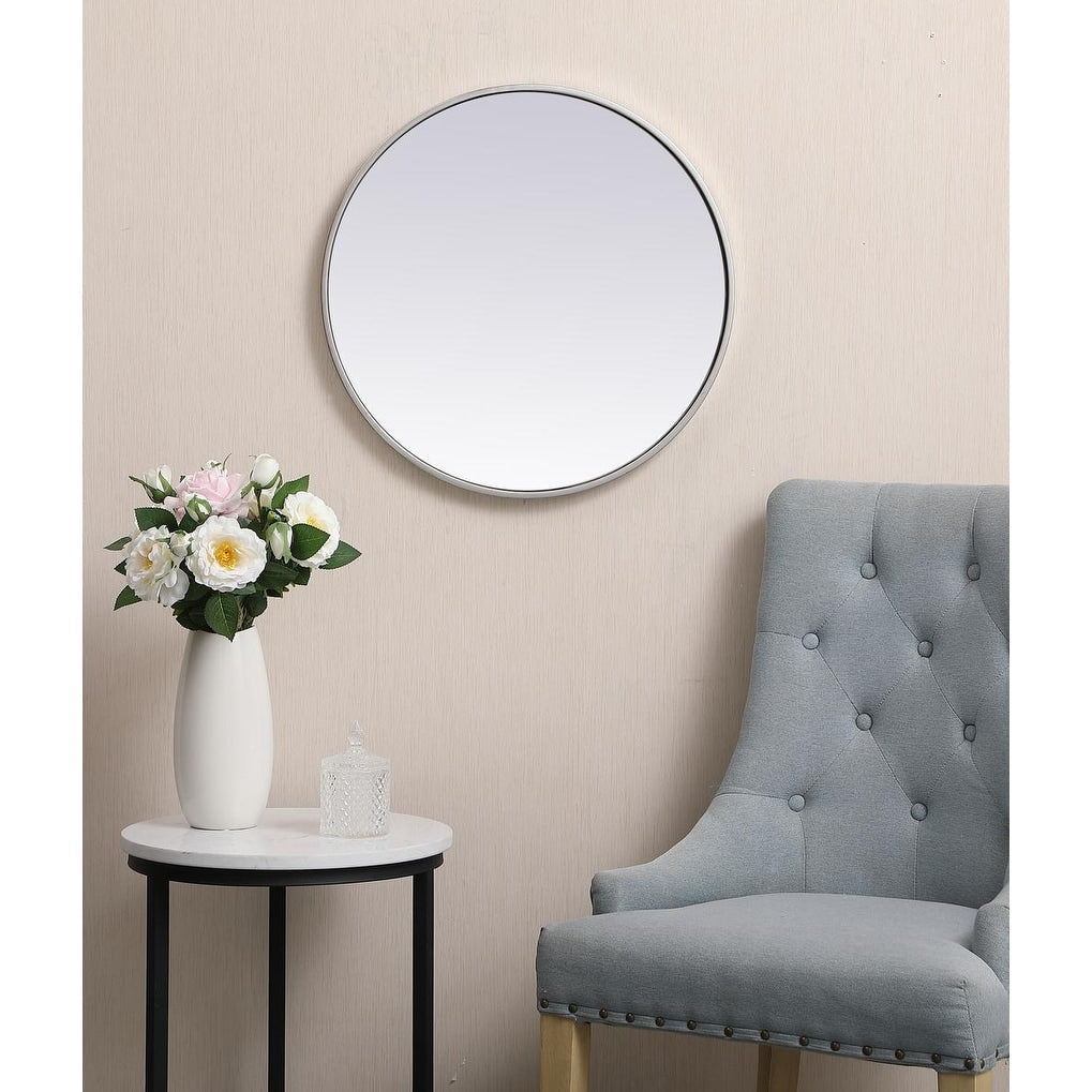 Carson Carrington Labbemala Metal Frame Round Mirror