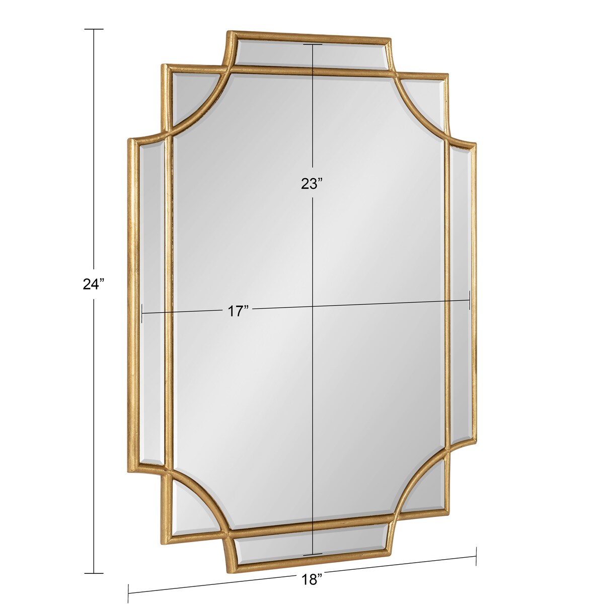 Kate and Laurel Minuette Traditional Decorative Framed Wall Mirror