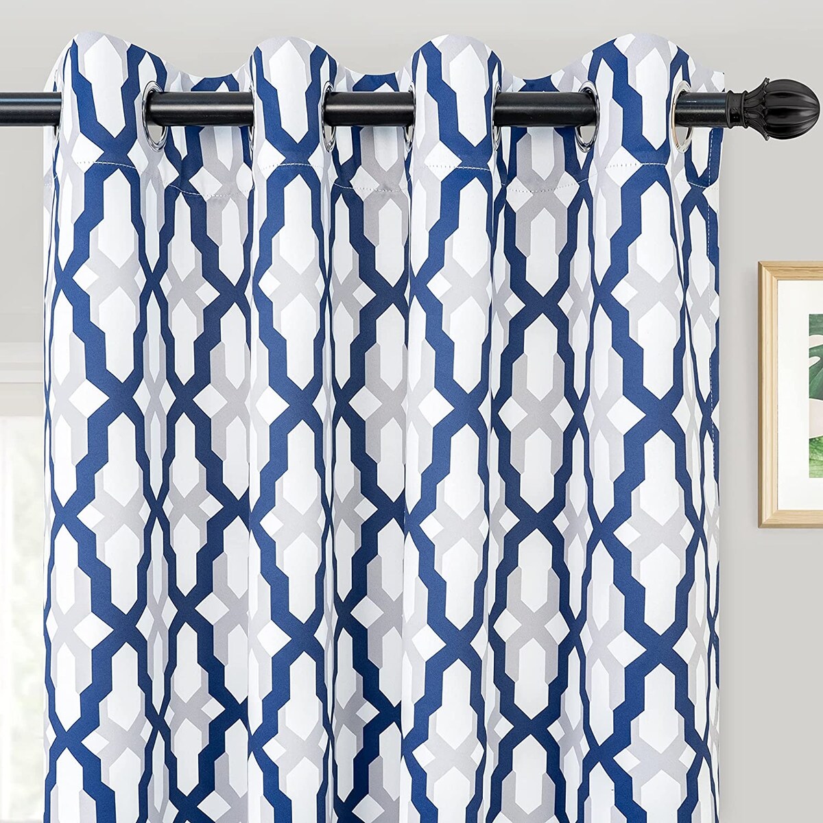 DriftAway Mason/Geo Thermal Insulated Blackout Grommet Window Curtain Panel