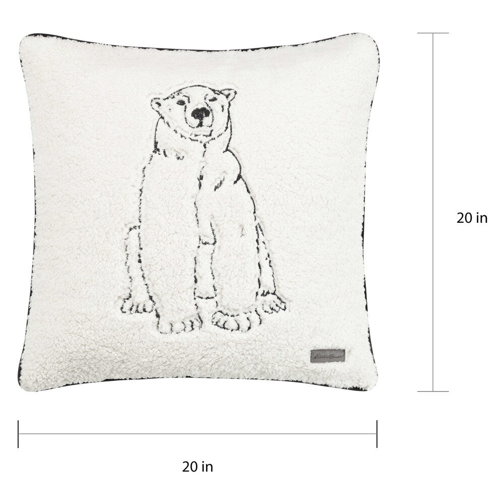 Eddie Bauer Cozy Polar Bear Throw Pillow