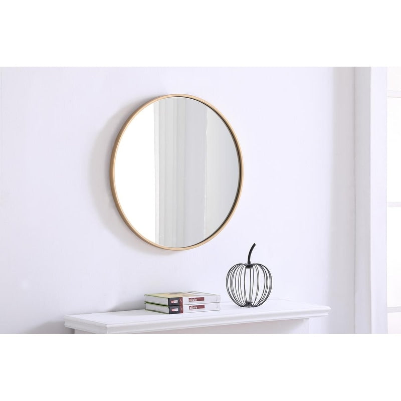 Carson Carrington Labbemala Metal Frame Round Mirror