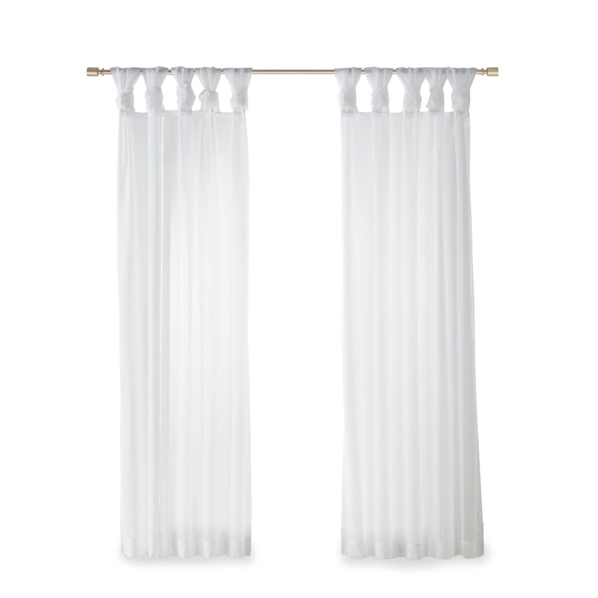 Madison Park Elowen Twisted Tab Voile Sheer Window Curtain Pair