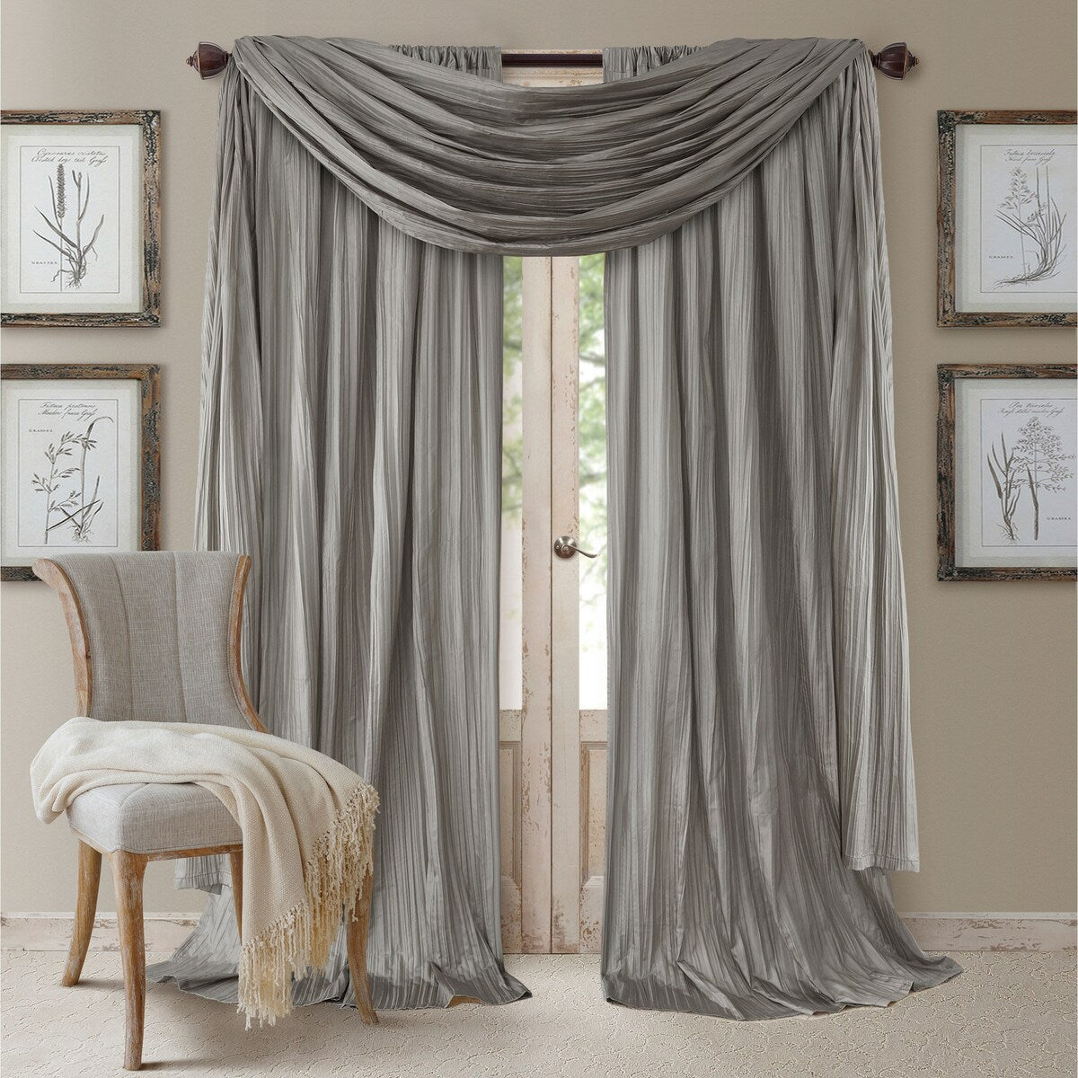 Elrene Athena Rod Pocket Curtain Panel Set of 3