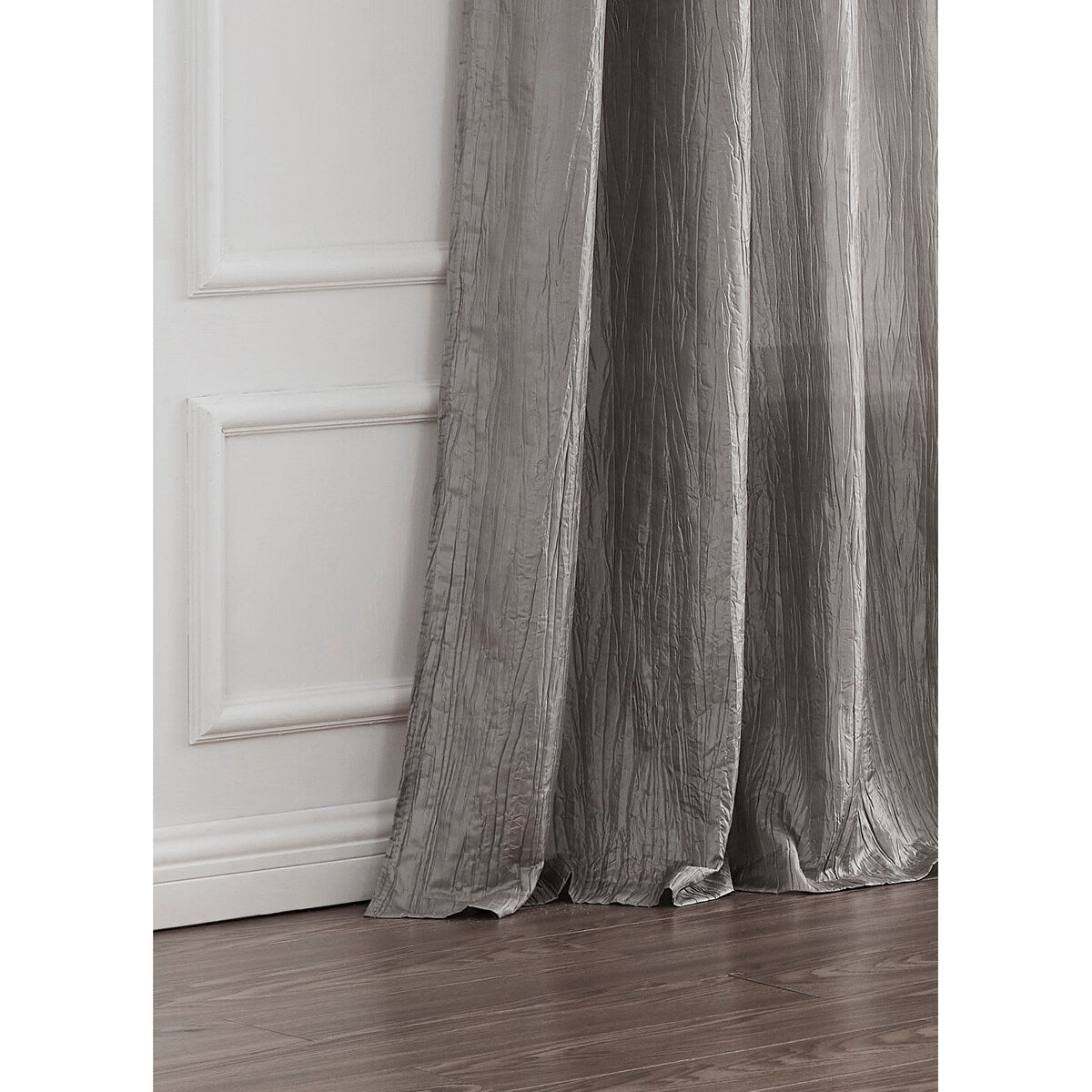 Dainty Home Verona Crushed Silk Light Filtering Grommet Single Panel Extra Wide Curtains