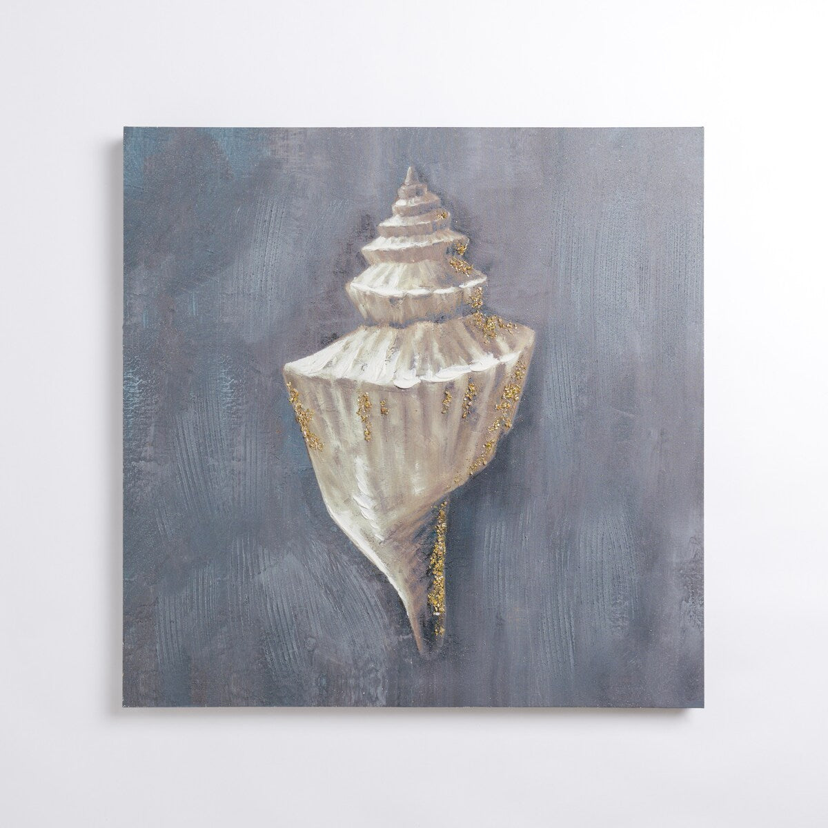 Gray Seashell Canvas Art Print