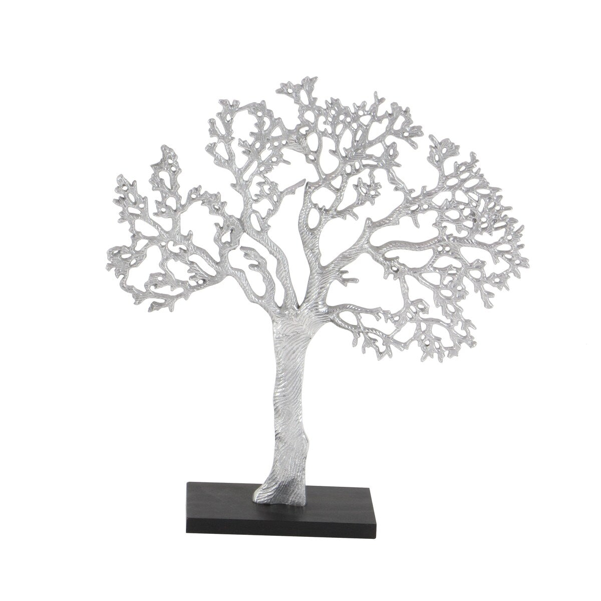 Aluminum Metal Tree Decorative Sculpture - Silver - Roche River Decor