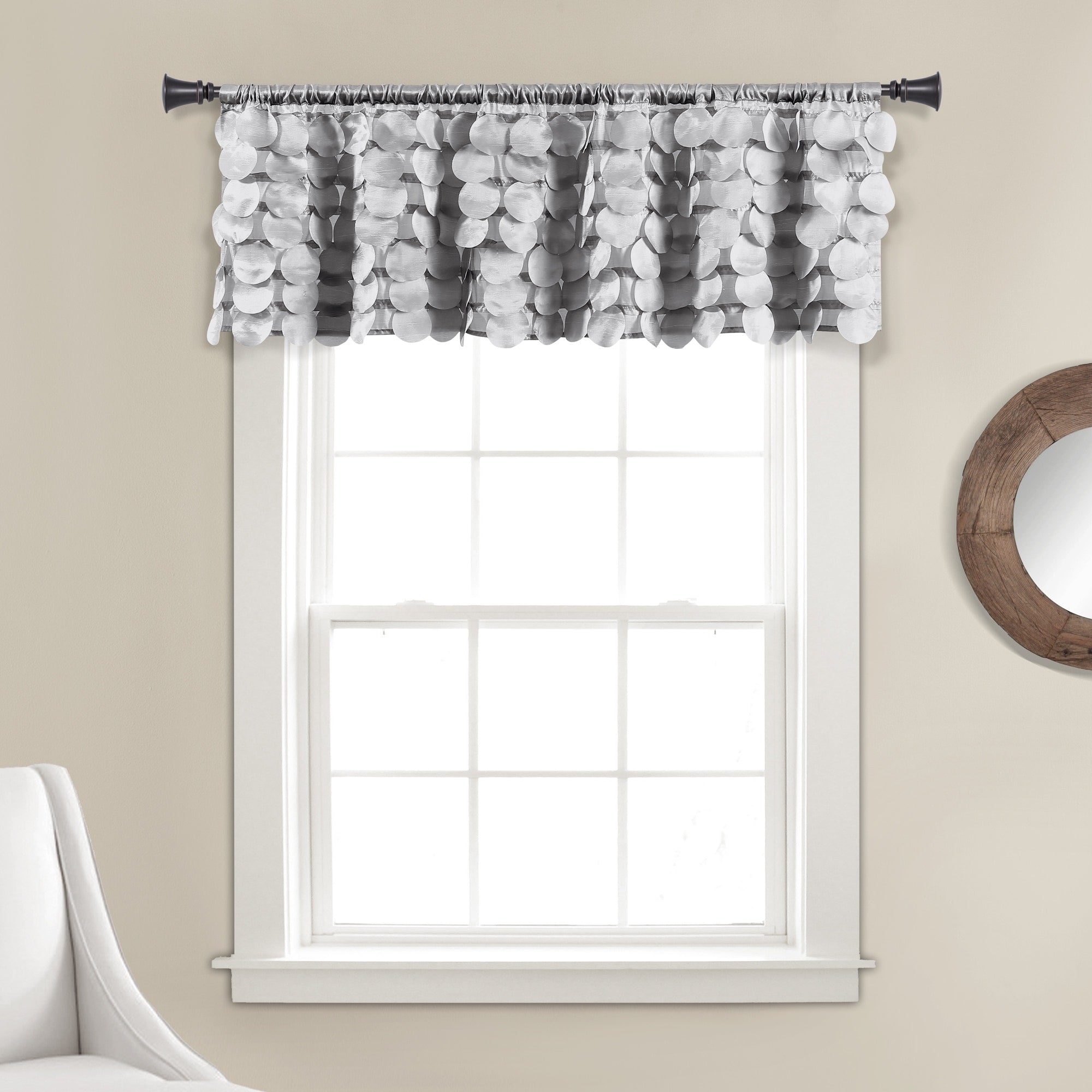 Lush Decor Gigi Delicate Textured Window Valance